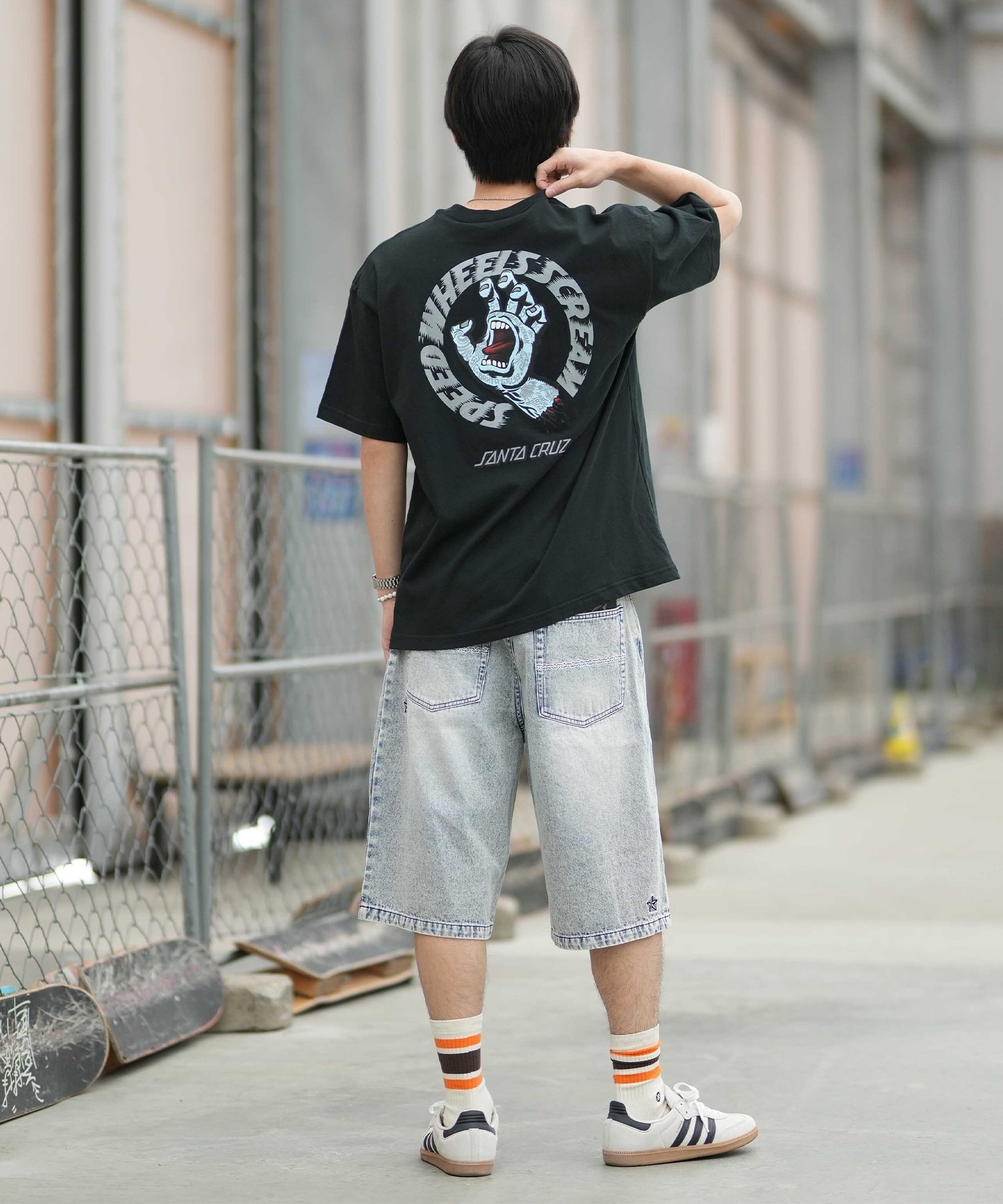 SANTA CRUZ サンタクルーズ 半袖 Tシャツ SPEEDWHEELS タトゥーHAND SS 