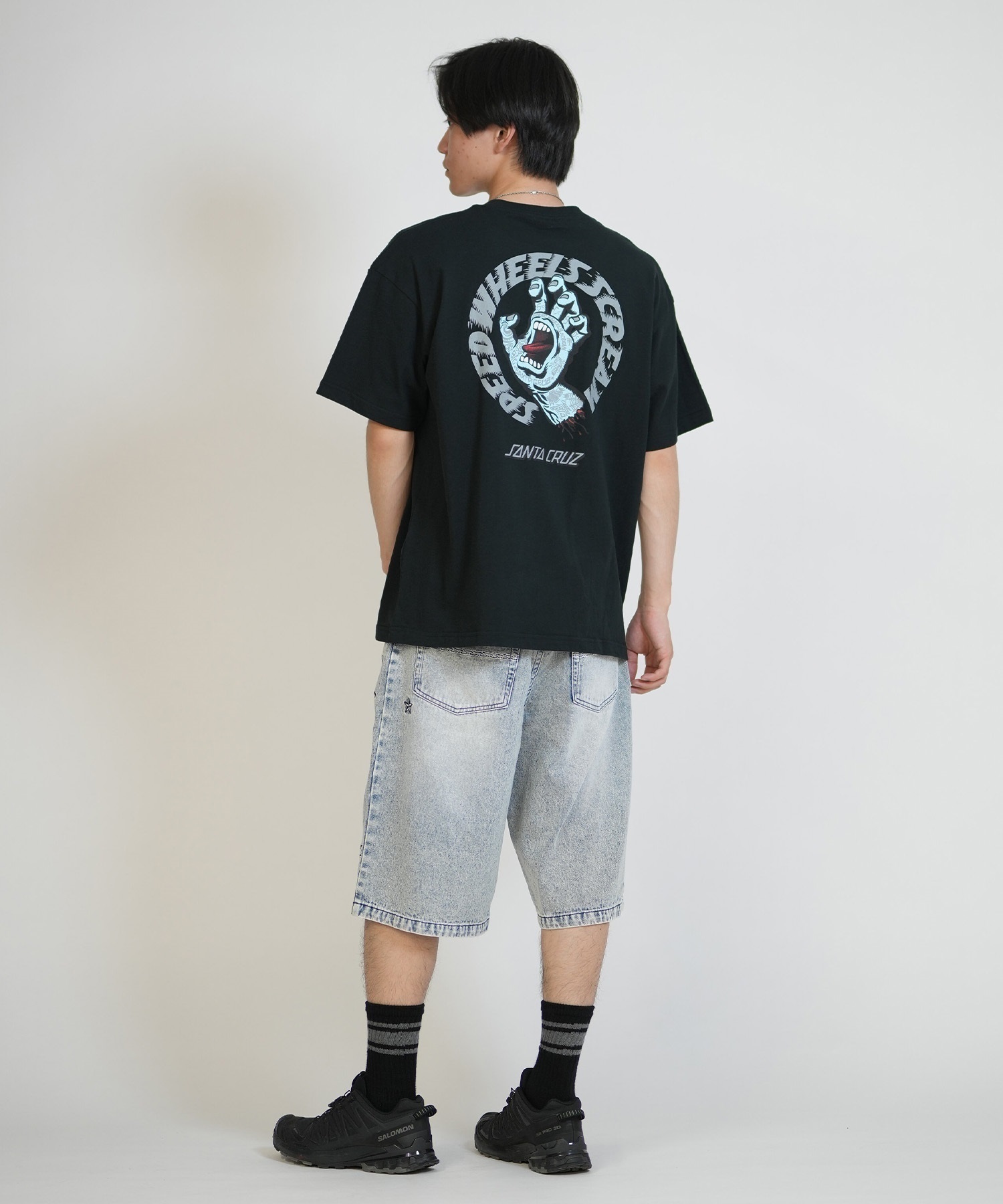 SANTA CRUZ サンタクルーズ 半袖 Tシャツ SPEEDWHEELS タトゥーHAND SS