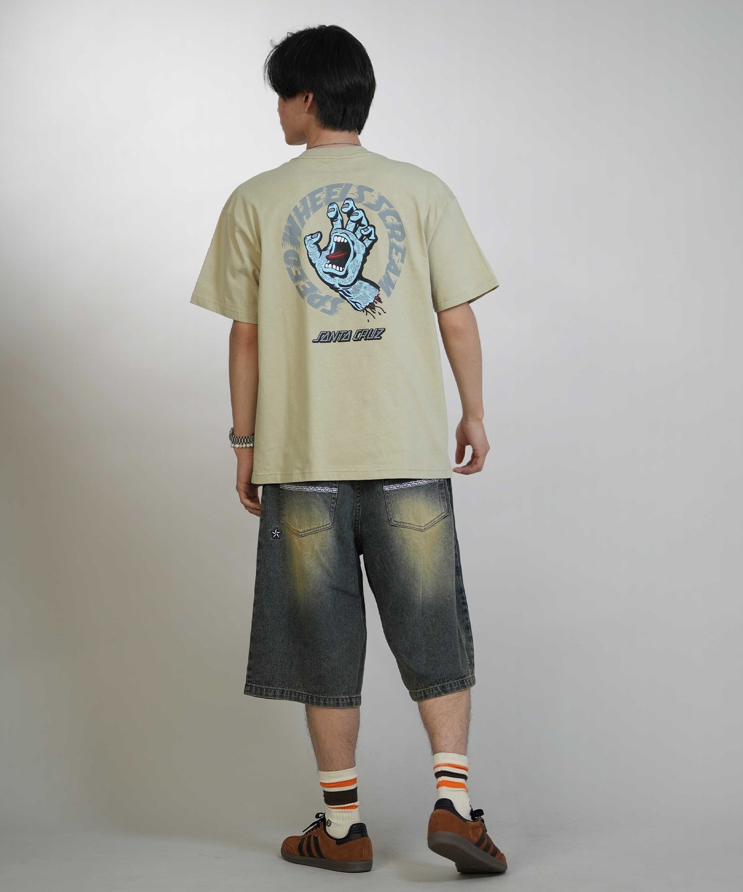SANTA CRUZ サンタクルーズ 半袖 Tシャツ SPEEDWHEELS タトゥーHAND SS