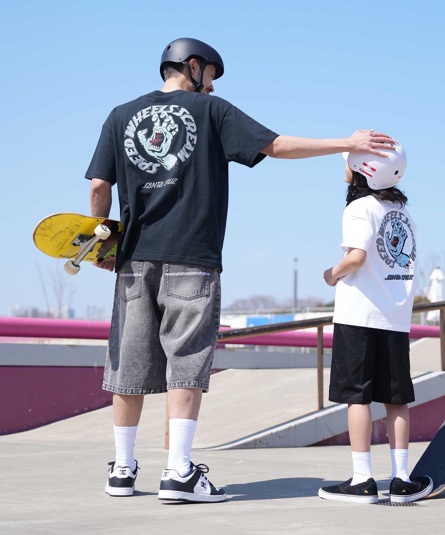 SANTA CRUZ サンタクルーズ 半袖 Tシャツ SPEEDWHEELS タトゥーHAND SS