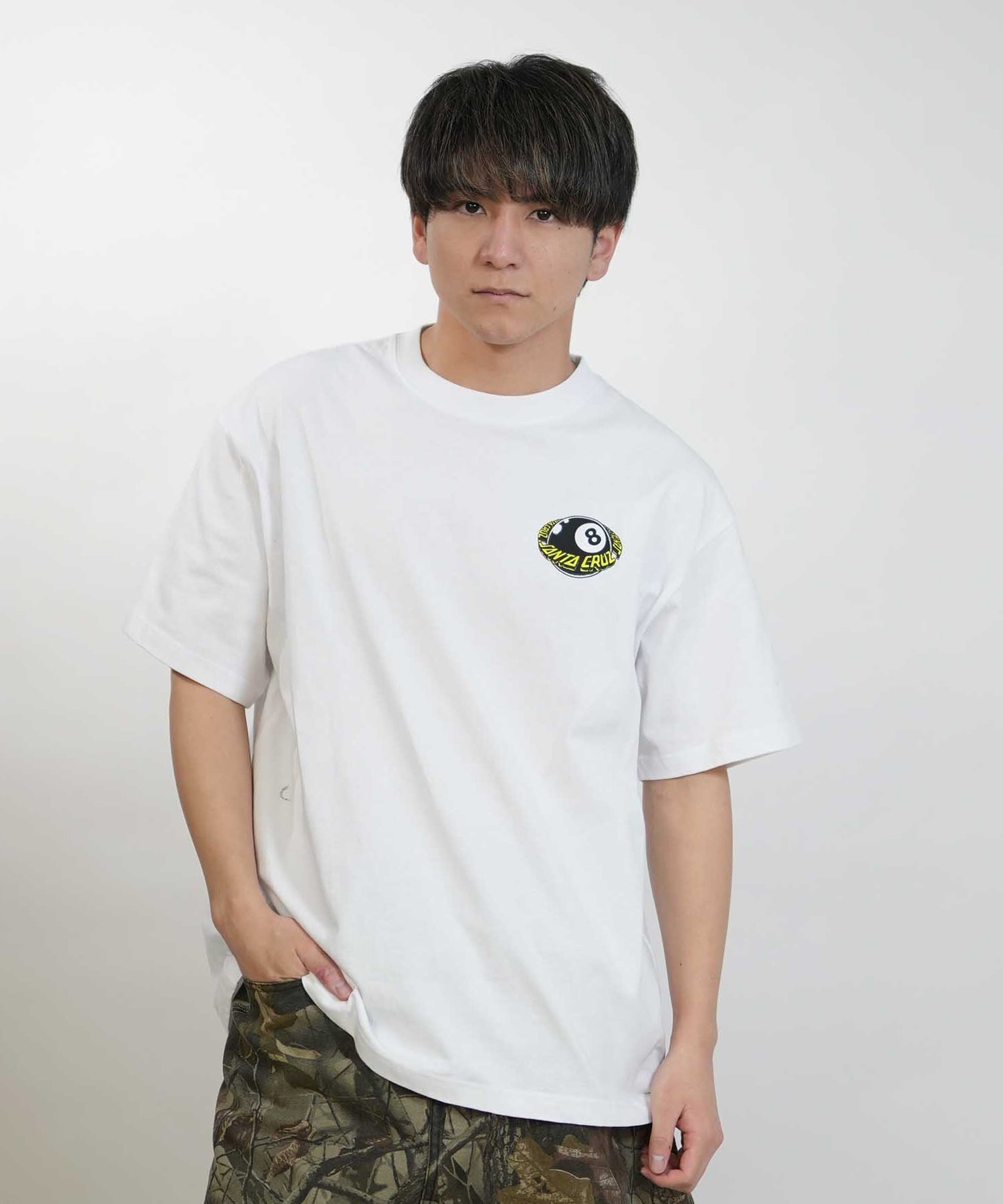 SANTA CRUZ サンタクルーズ 半袖 Tシャツ メンズ バックプリント 8BALL