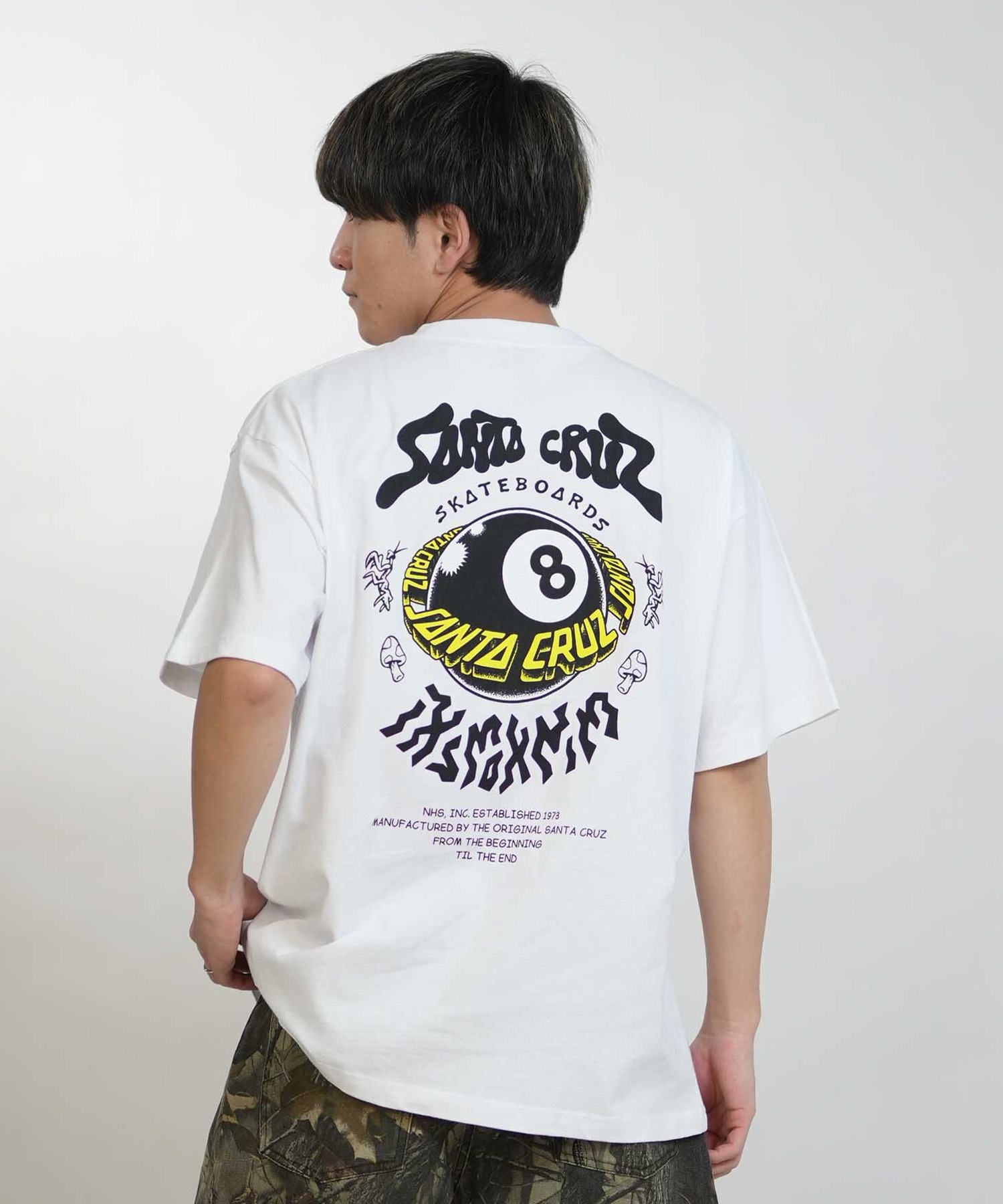 SANTA CRUZ サンタクルーズ 半袖 Tシャツ メンズ バックプリント 8BALL