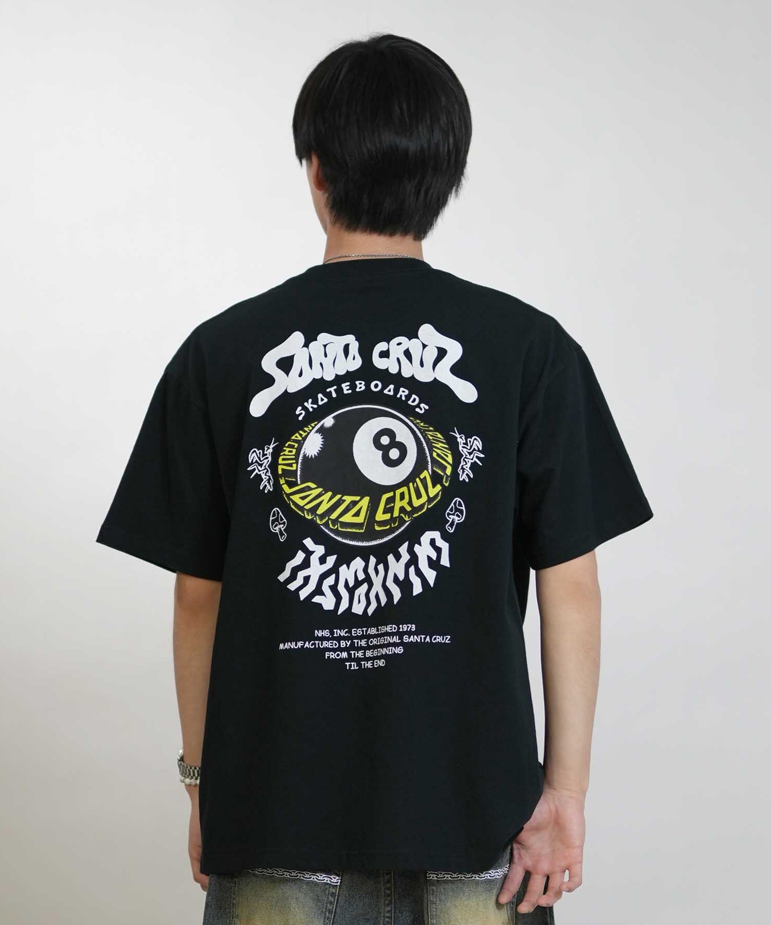 SANTA CRUZ サンタクルーズ 半袖 Tシャツ メンズ バックプリント 8BALL