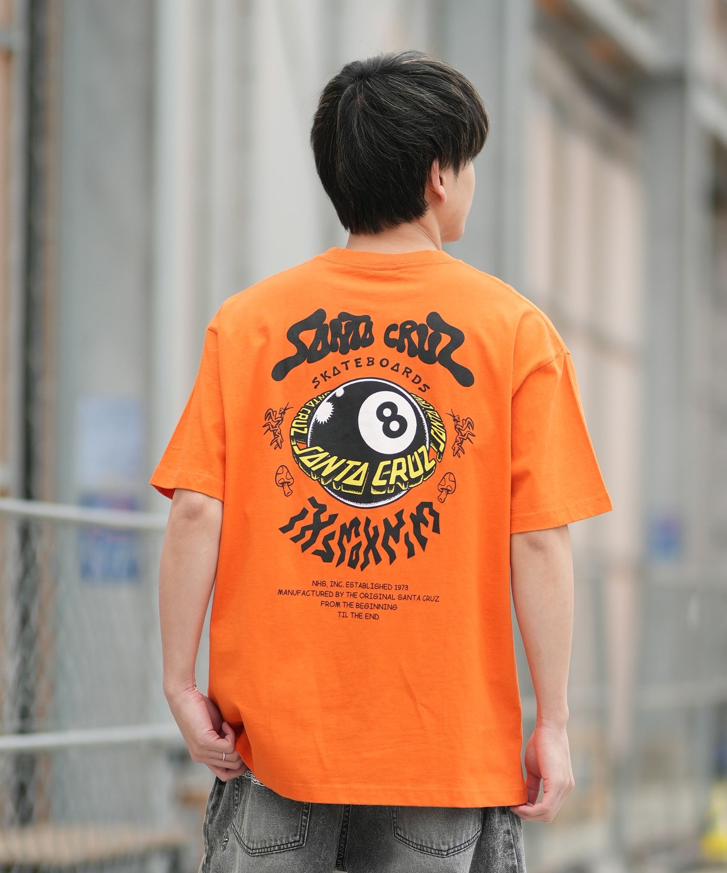 SANTA CRUZ サンタクルーズ 半袖 Tシャツ メンズ バックプリント 8BALL
