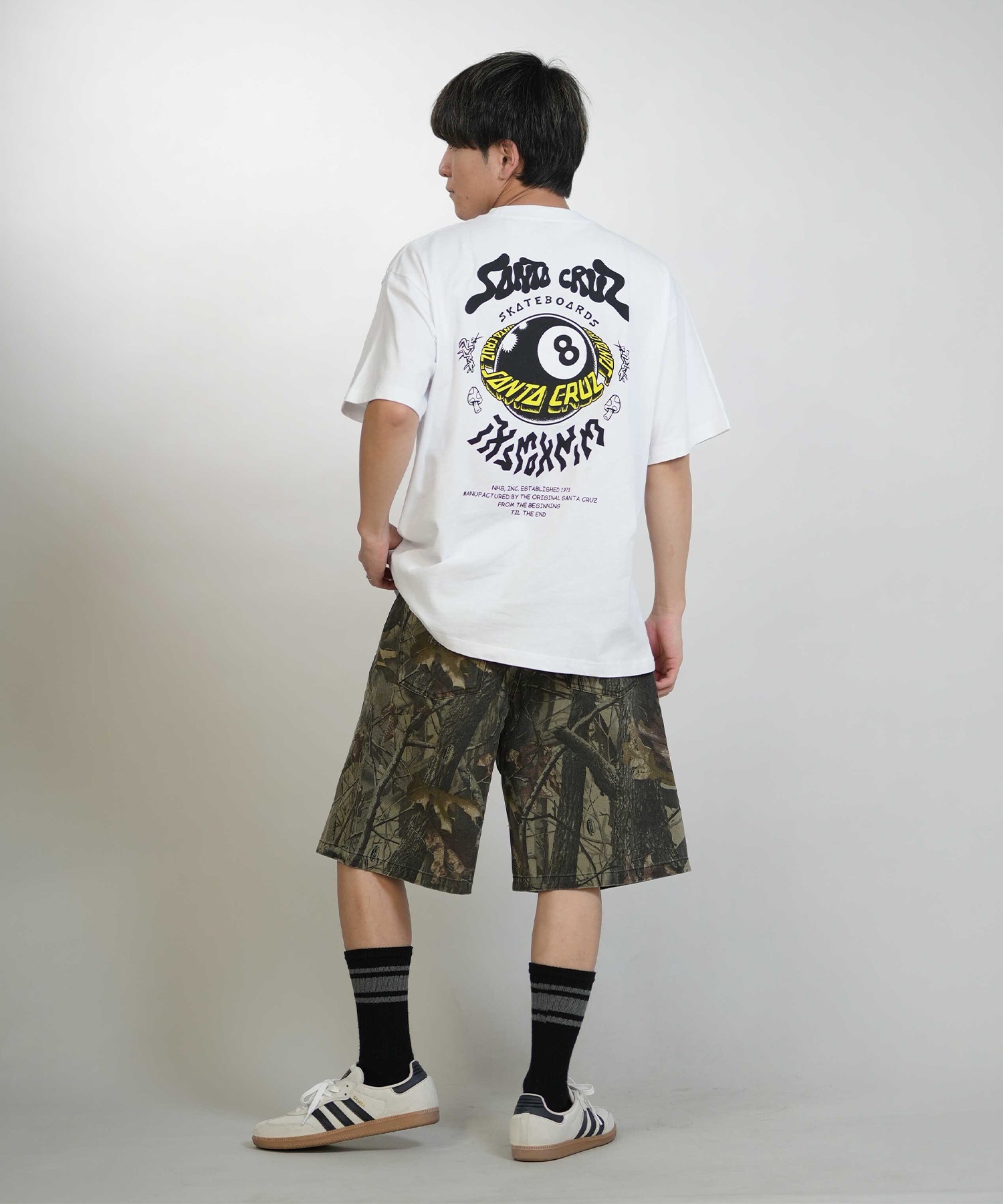 SANTA CRUZ サンタクルーズ 半袖 Tシャツ メンズ バックプリント 8BALL