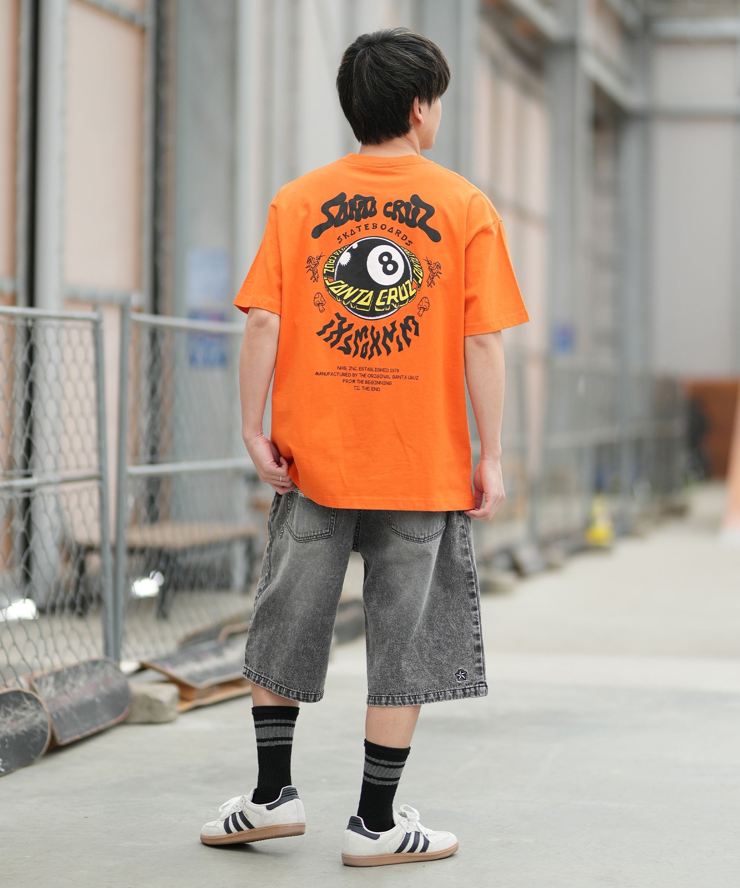 SANTA CRUZ サンタクルーズ 半袖 Tシャツ メンズ バックプリント 8BALL