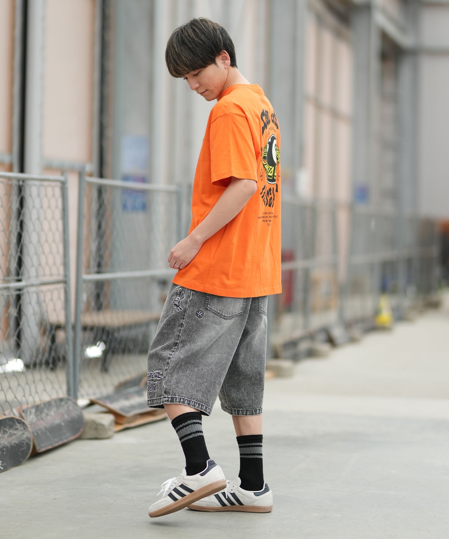 SANTA CRUZ サンタクルーズ 半袖 Tシャツ メンズ バックプリント 8BALL