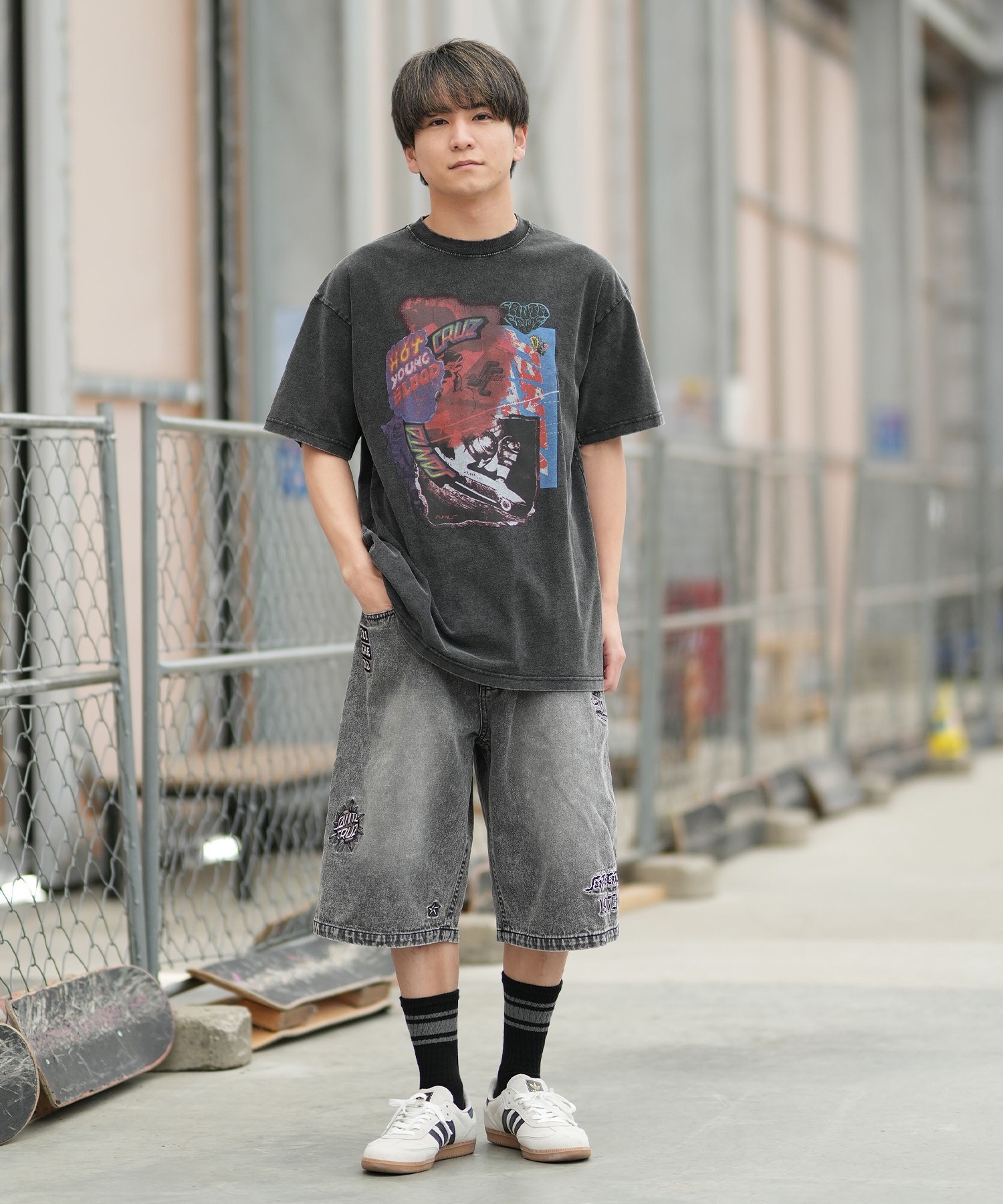 SANTA CRUZ サンタクルーズ 半袖 Tシャツ メンズ 古着風 ヴィンテージ