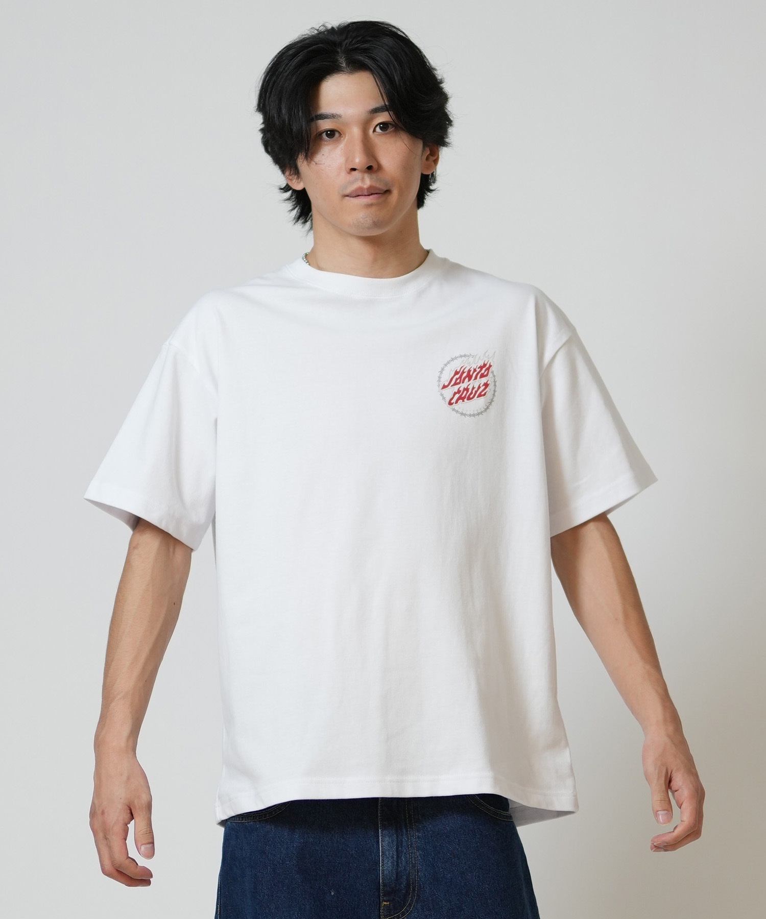 SANTA CRUZ サンタクルーズ 半袖 Tシャツ メンズ ワンポイント WIRD 