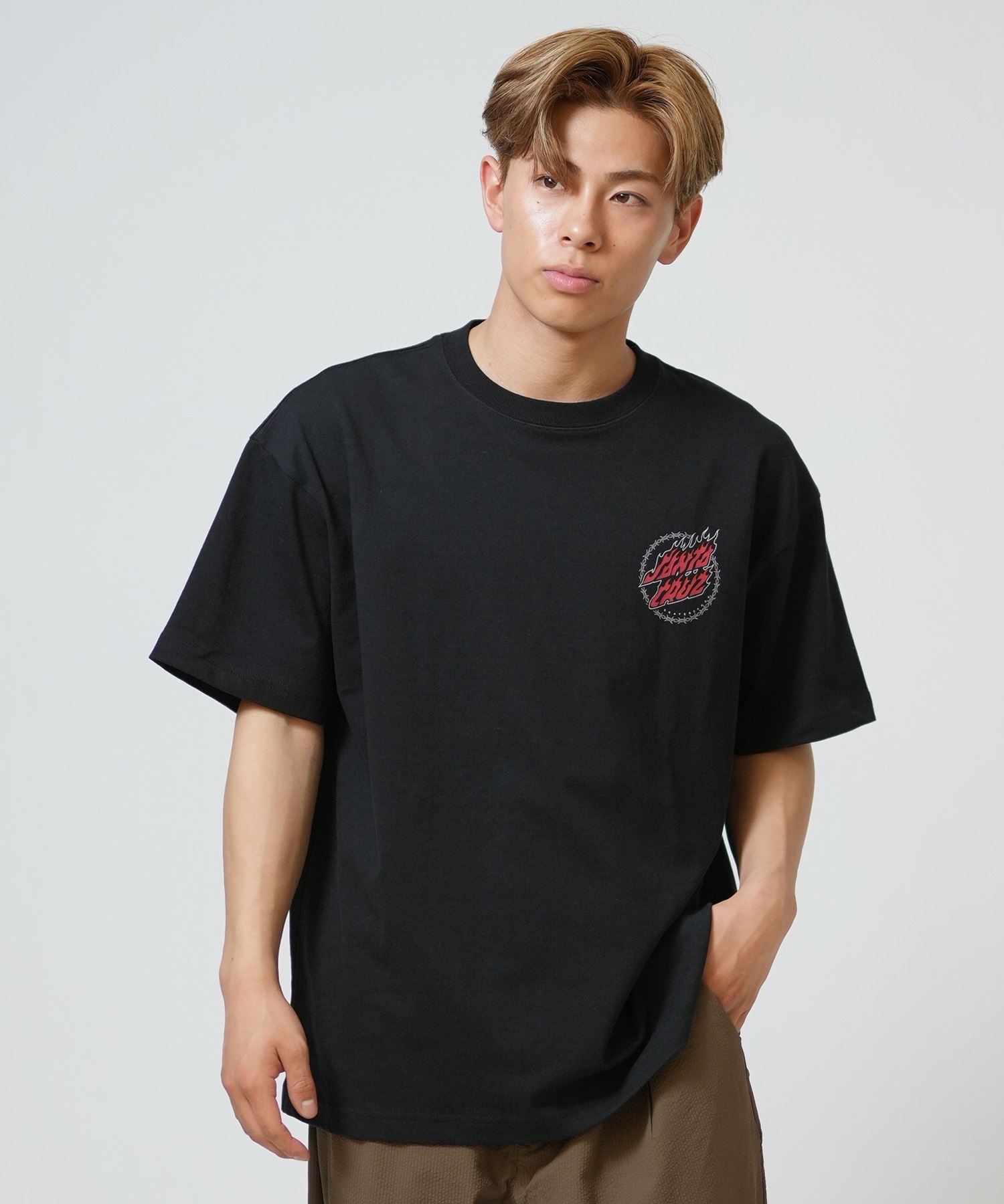 SANTA CRUZ サンタクルーズ 半袖 Tシャツ メンズ ワンポイント WIRD 