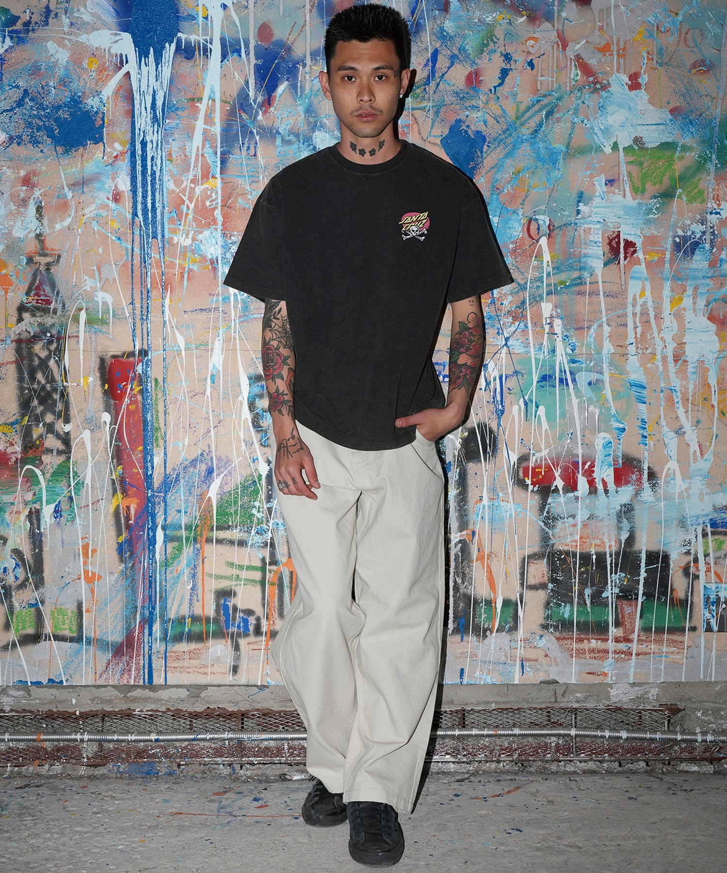 SANTA CRUZ サンタクルーズ 半袖 Tシャツ メンズ バックプリント MEEK