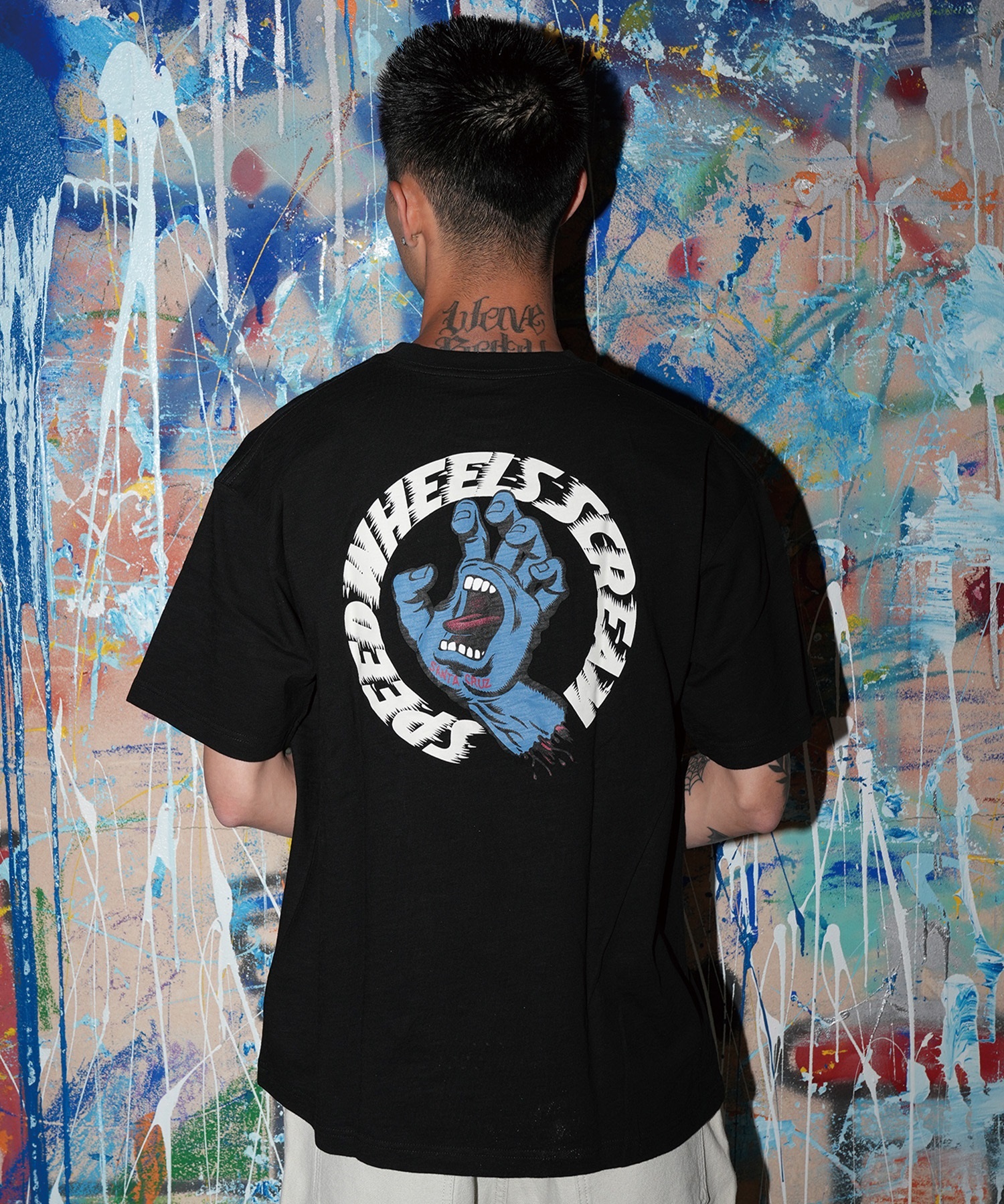 SANTA CRUZ サンタクルーズ 半袖 Tシャツ メンズ バックプリント SPEED