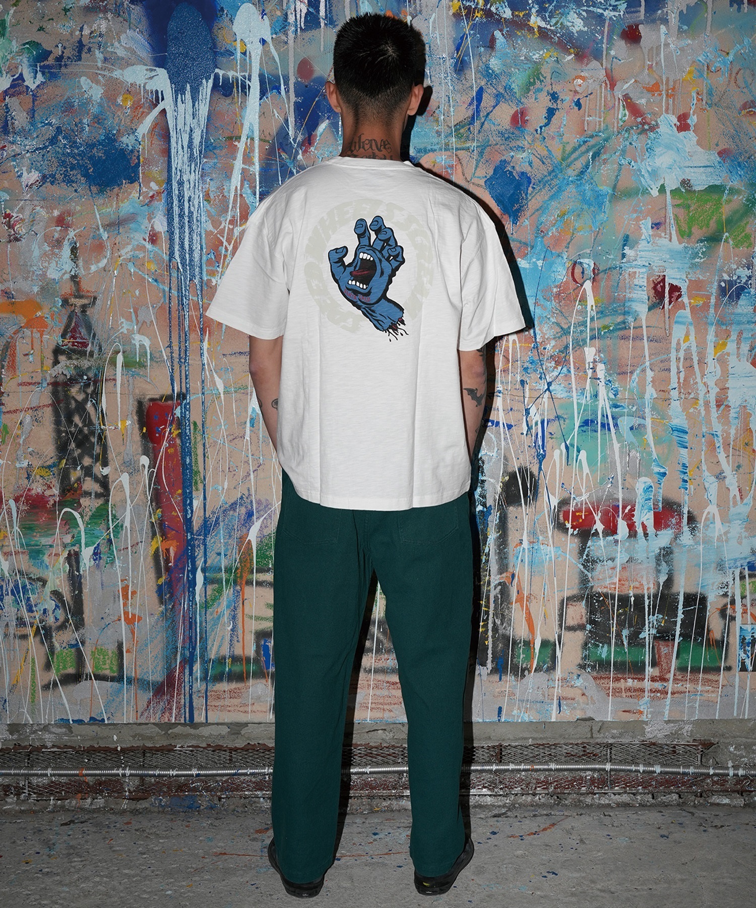 SANTA CRUZ サンタクルーズ 半袖 Tシャツ メンズ バックプリント SPEED 