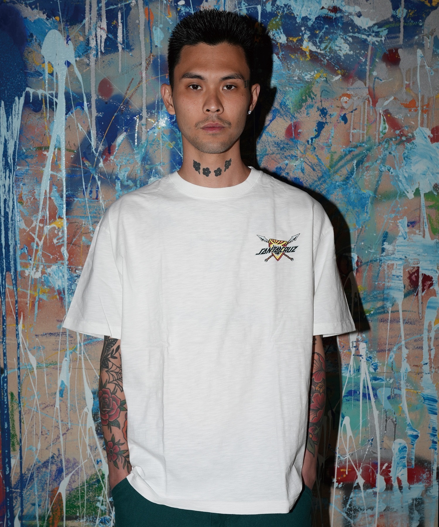 Sundinista サンディニスタ Tシャツ 半袖 38 SANTA CRUZ サンタクルーズ 半袖 Tシャツ メンズ バックプリント SSWD