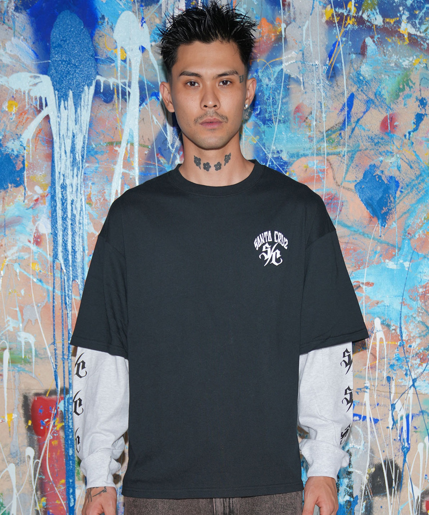 SANTA CRUZ サンタクルーズ 長袖 Tシャツ ロンT メンズ レイヤード