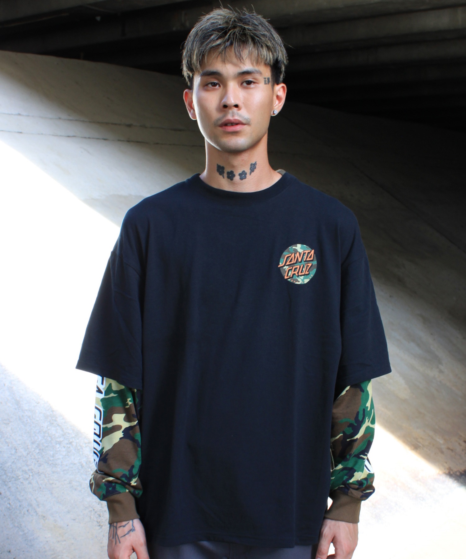 SANTA CRUZ サンタクルーズ 長袖 Tシャツ ロンT メンズ レイヤード