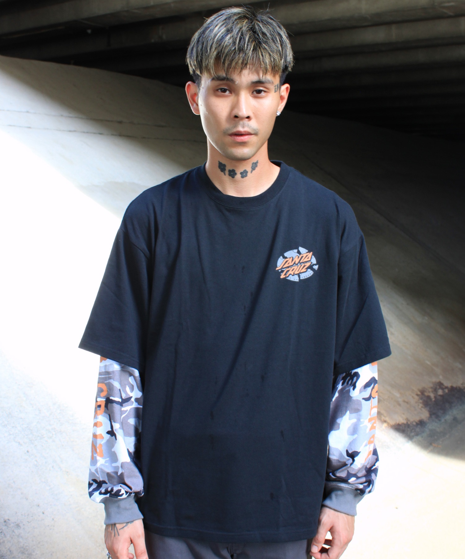 SANTA CRUZ サンタクルーズ 長袖 Tシャツ ロンT メンズ レイヤード