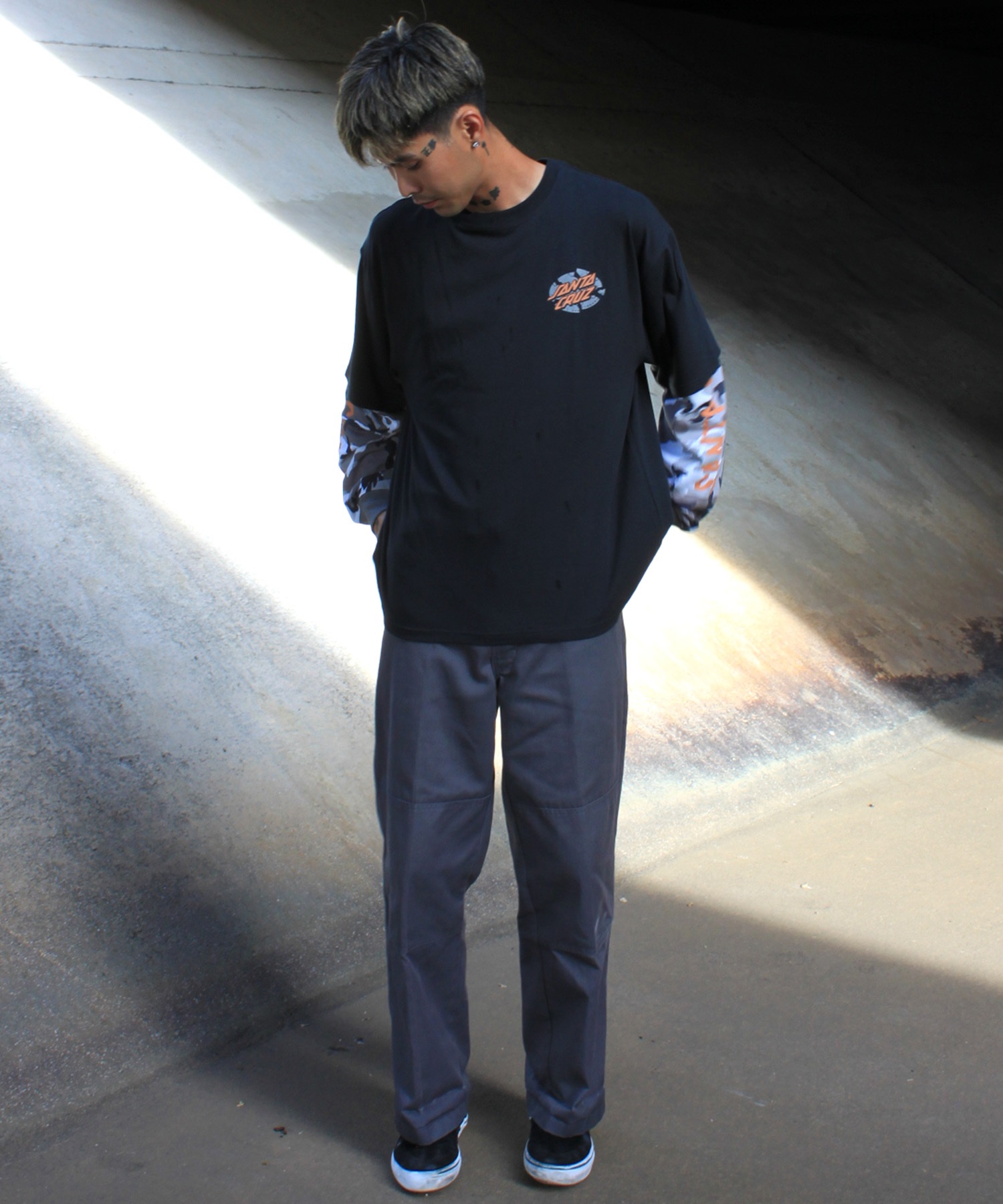 SANTA CRUZ サンタクルーズ 長袖 Tシャツ ロンT メンズ レイヤード
