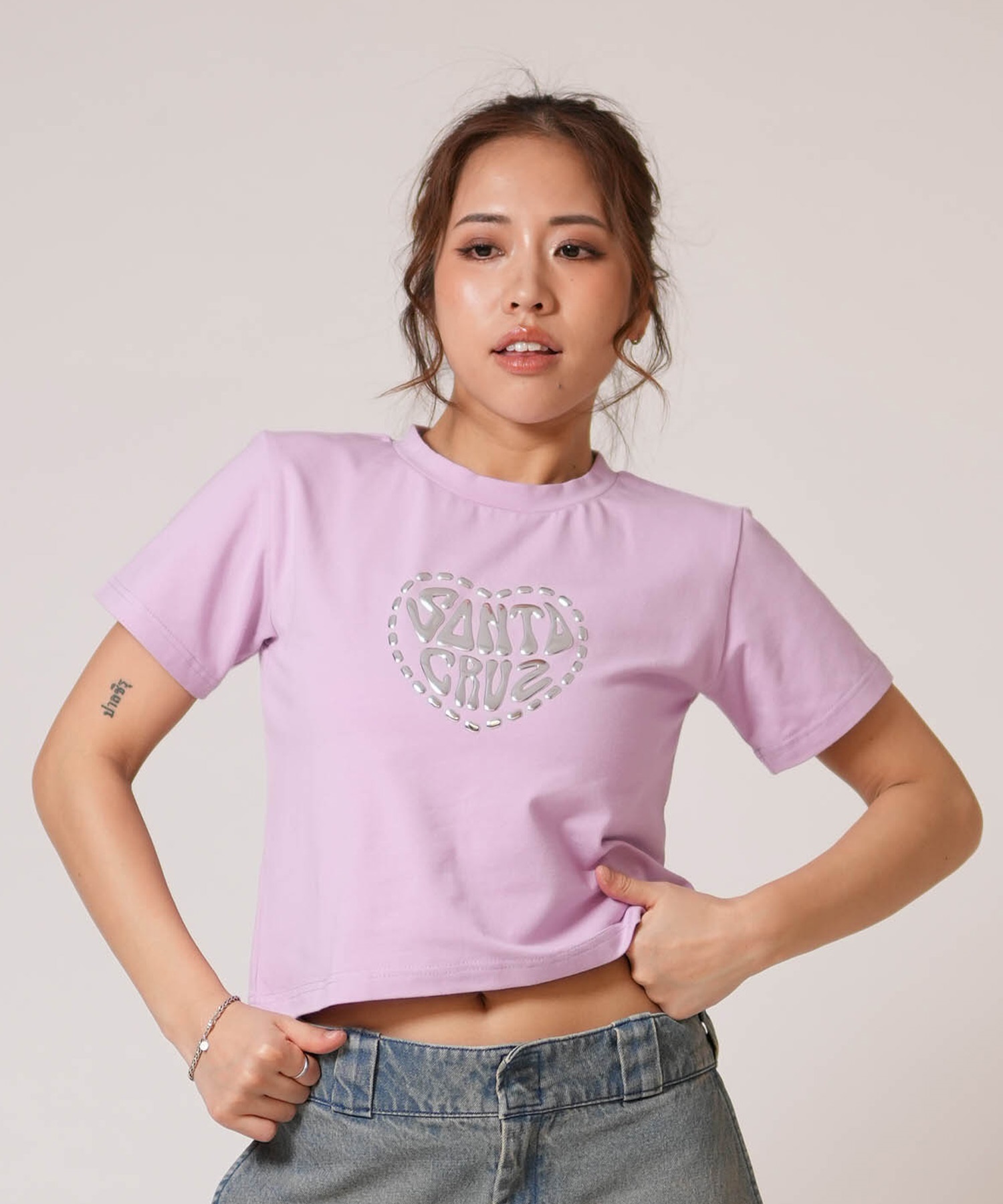 ジルサンダー ブラウス シャツ ノーカラー 半袖 34 S ピンク JUNRED（ジュンレッド）の「カチオンノーカラー半袖シャツ（シャツ
