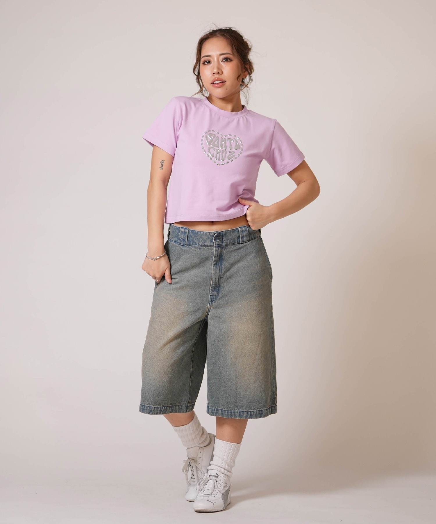 SANTA CRUZ サンタクルーズ 半袖 Tシャツ レディース クロップド丈