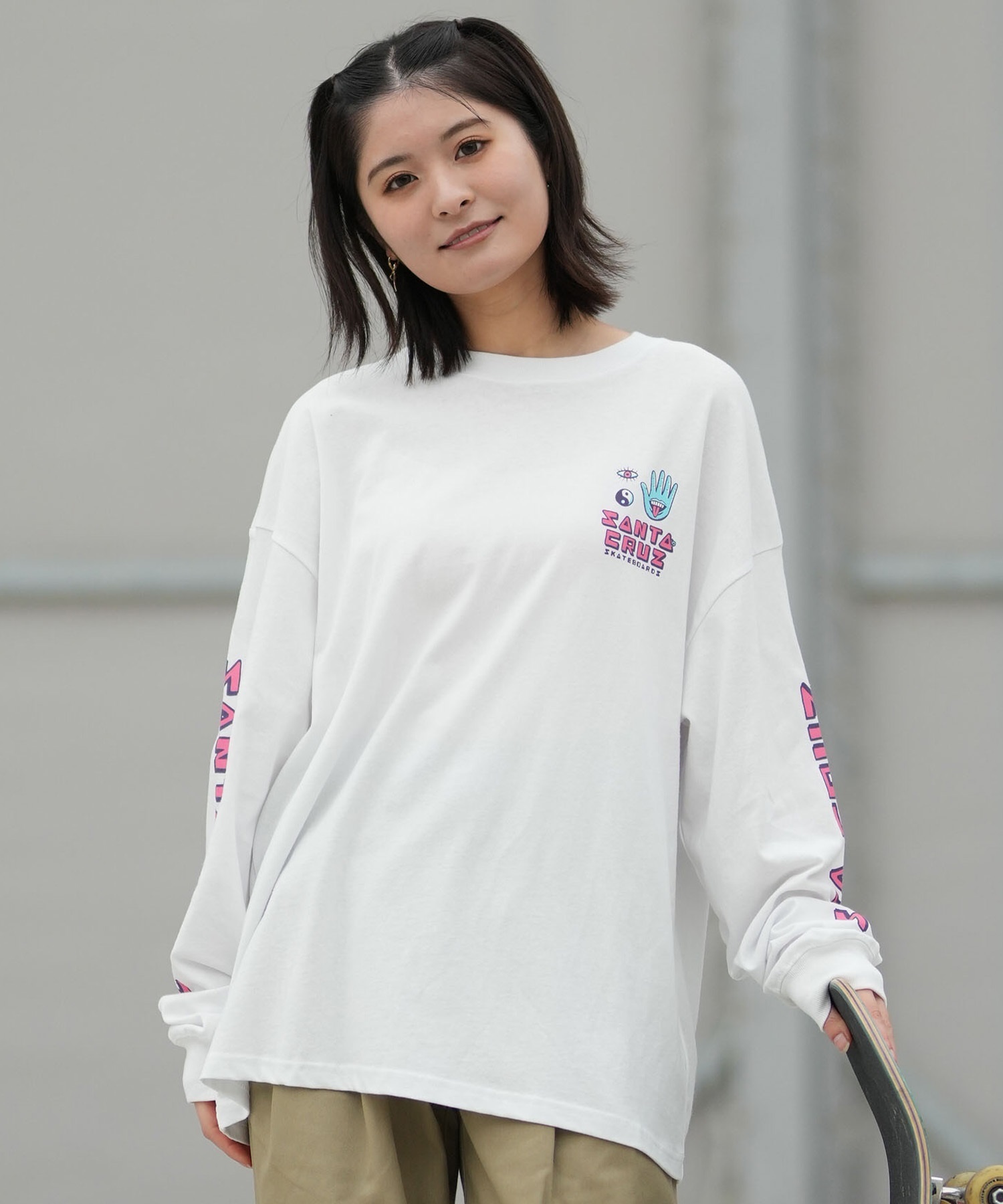 SANTA CRUZ サンタクルーズ 長袖 Tシャツ ロンT レディース バック
