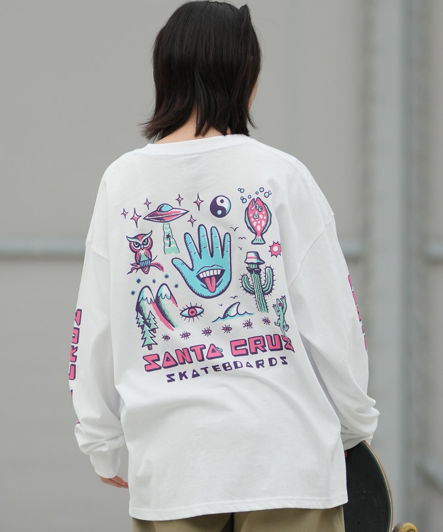 SANTA CRUZ サンタクルーズ 長袖 Tシャツ ロンT レディース バック