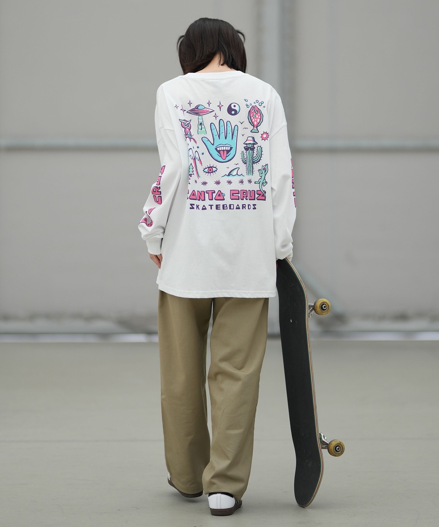 SANTA CRUZ サンタクルーズ 長袖 Tシャツ ロンT レディース バック