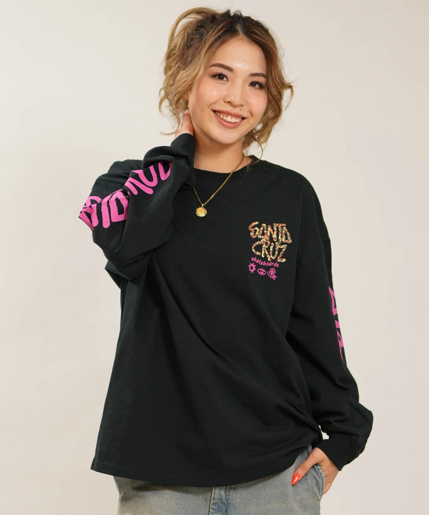 SANTA CRUZ サンタクルーズ 長袖 Tシャツ ロンT レディース ロゴ