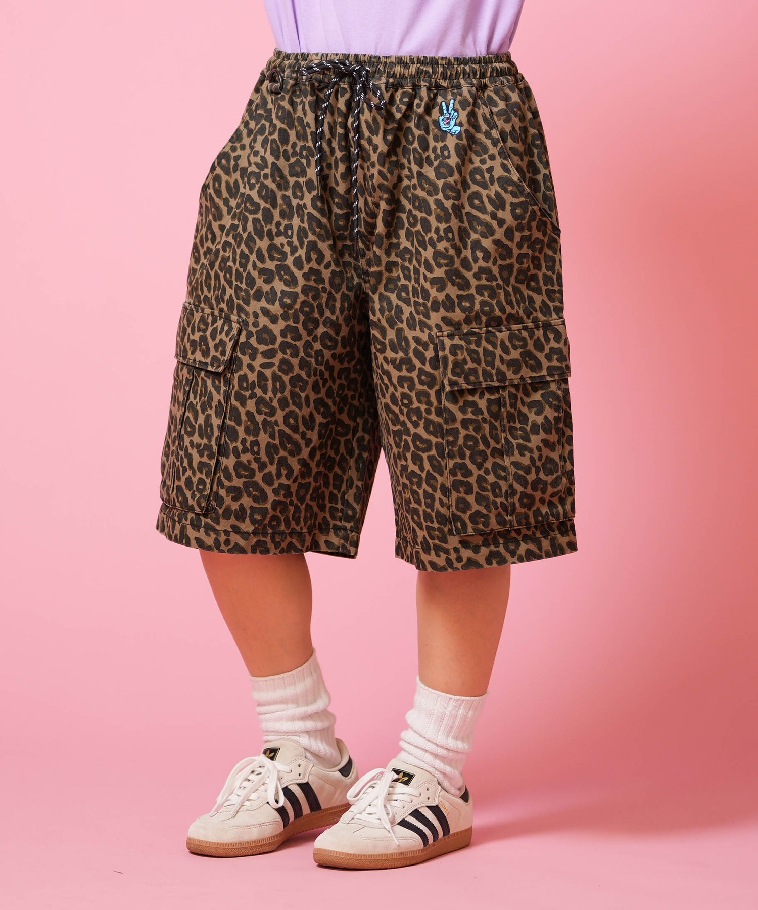 FCRB ショートパンツ　ブラウンゼブラ　S SANTA CRUZ サンタクルーズ ハーフパンツ ショートパンツ レディース