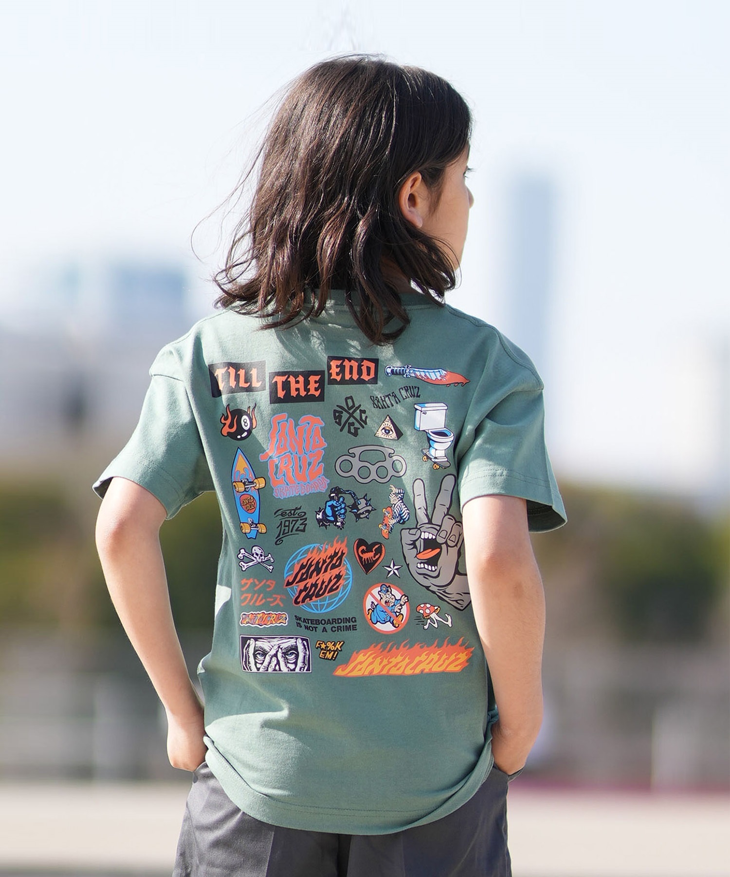 SANTA CRUZ サンタクルーズ 半袖 Tシャツ キッズ 子供 バックプリント