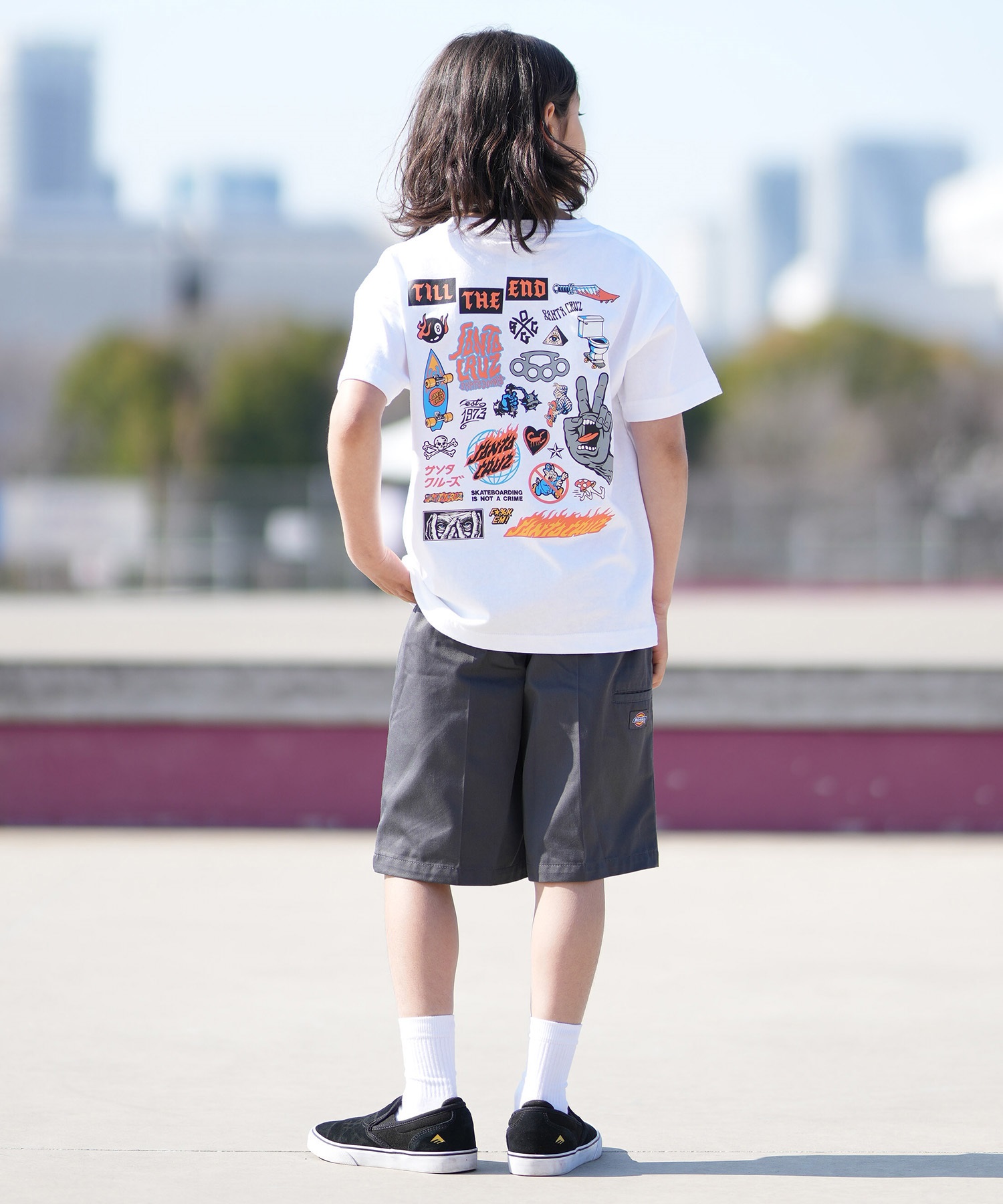 SANTA CRUZ サンタクルーズ 半袖 Tシャツ キッズ 子供 バックプリント
