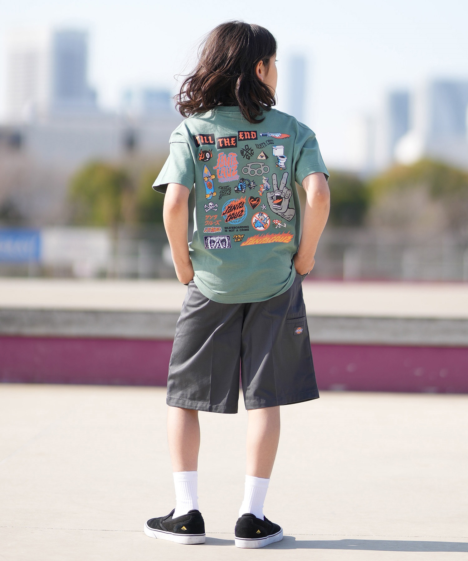 SANTA CRUZ サンタクルーズ 半袖 Tシャツ キッズ 子供 バックプリント