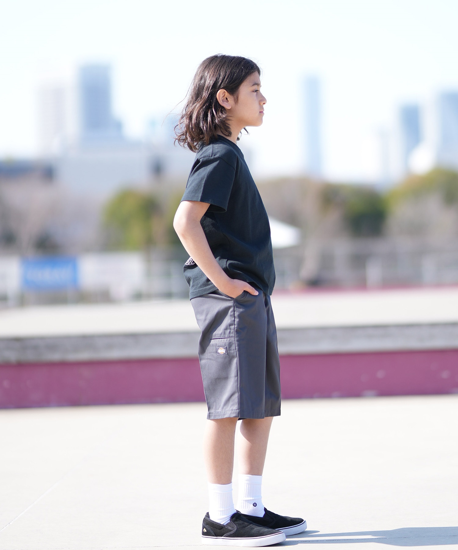SANTA CRUZ サンタクルーズ 半袖 Tシャツ キッズ ジュニア 子供 バックプリント PEACE FOR NOTO SS TEE 502262409 ムラサキスポーツ限定(WHITE-130cm)
