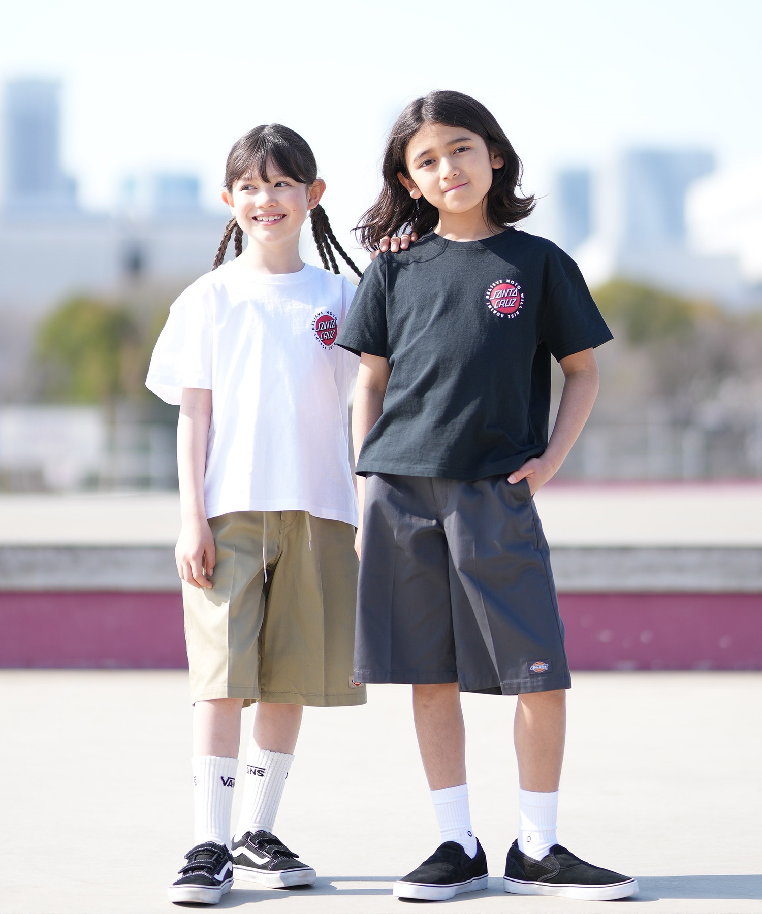 SANTA CRUZ サンタクルーズ 半袖 Tシャツ キッズ ジュニア 子供 バックプリント PEACE FOR NOTO SS TEE 502262409 ムラサキスポーツ限定(WHITE-130cm)