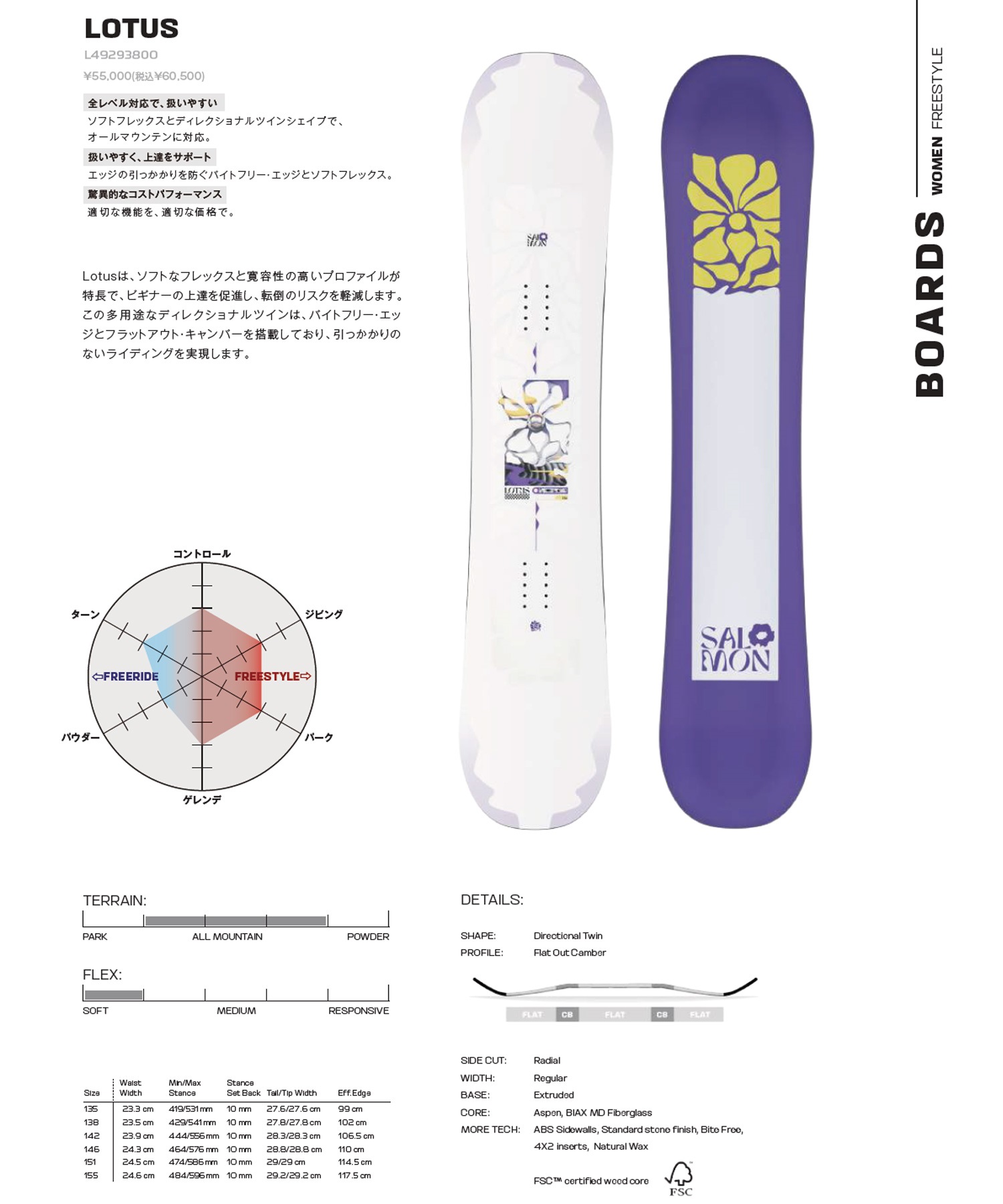 SALOMON サロモン ロータス LOTUS スノーボード 板 ビギナー 