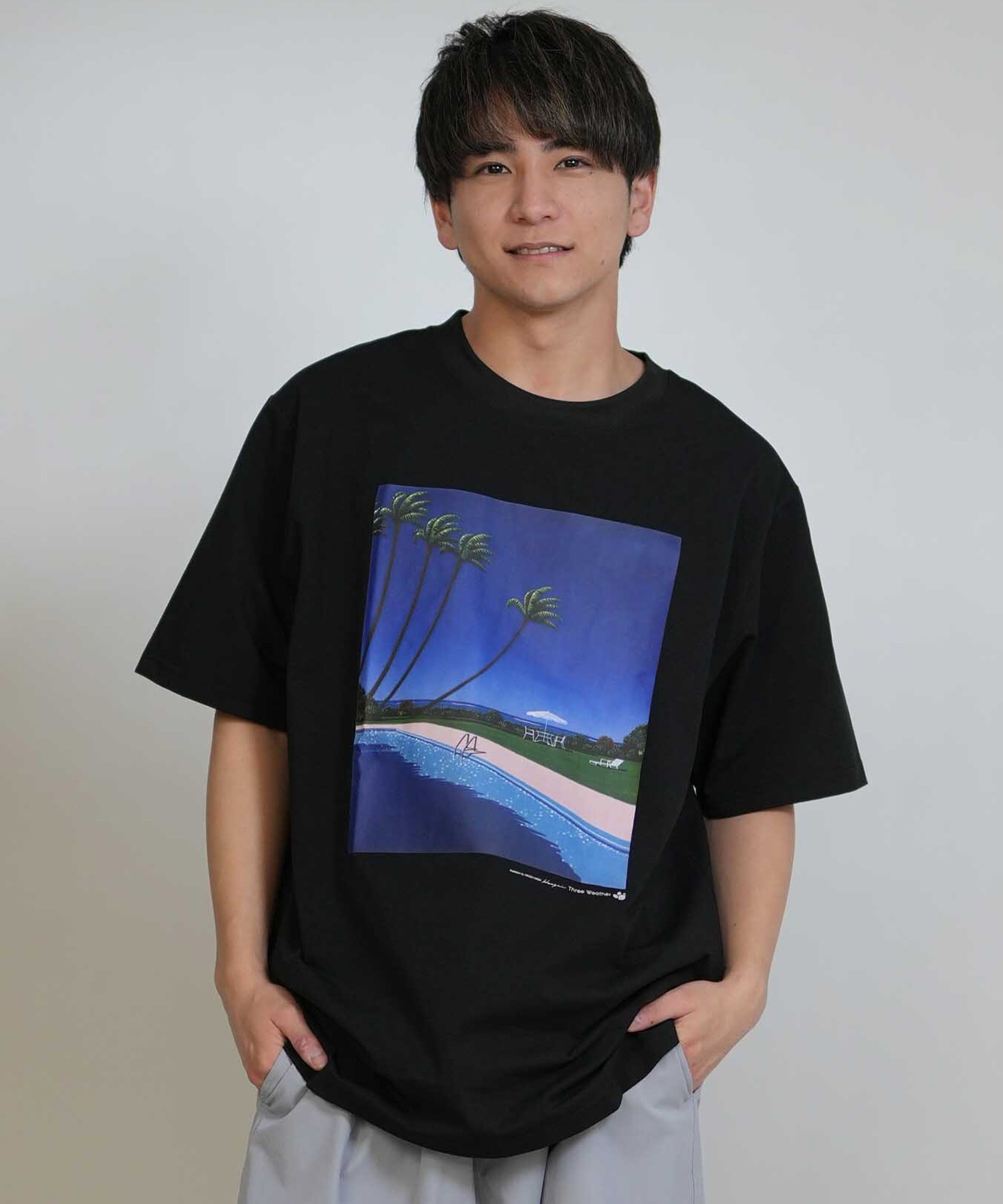 THREE WEATHER スリーウェザー 水着 ラッシュガード 半袖 Tシャツ