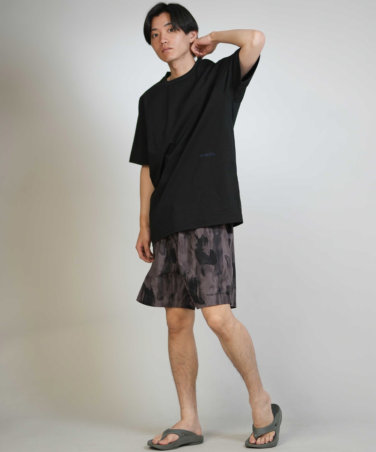 THREE WEATHER スリーウェザー 水着 ラッシュガード 半袖 Tシャツ