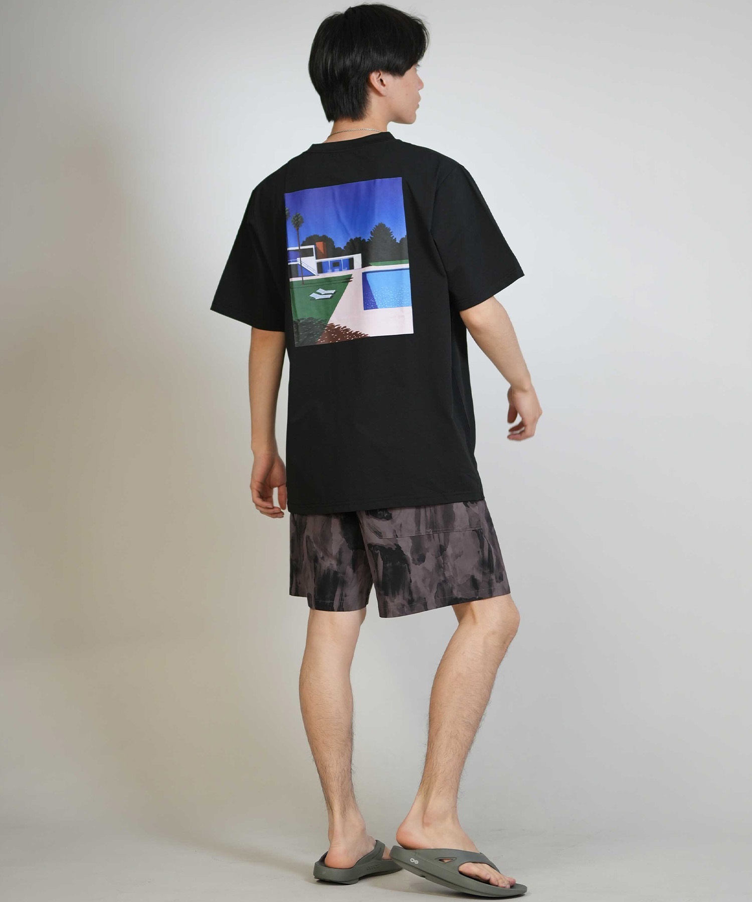 THREE WEATHER スリーウェザー 水着 ラッシュガード 半袖 Tシャツ