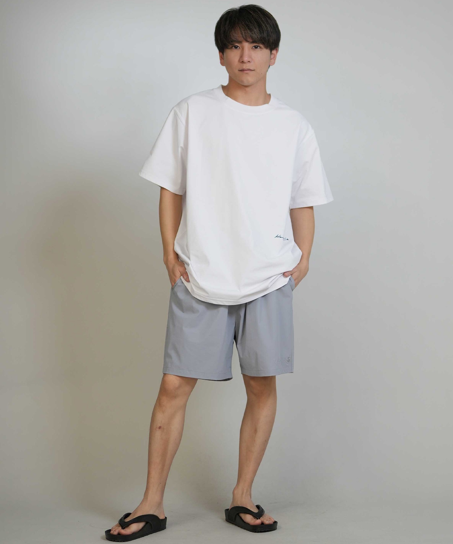 THREE WEATHER スリーウェザー 水着 ラッシュガード 半袖 Tシャツ メンズ TW-H.N-RASH-2 TW6S-4302(WHT-M)