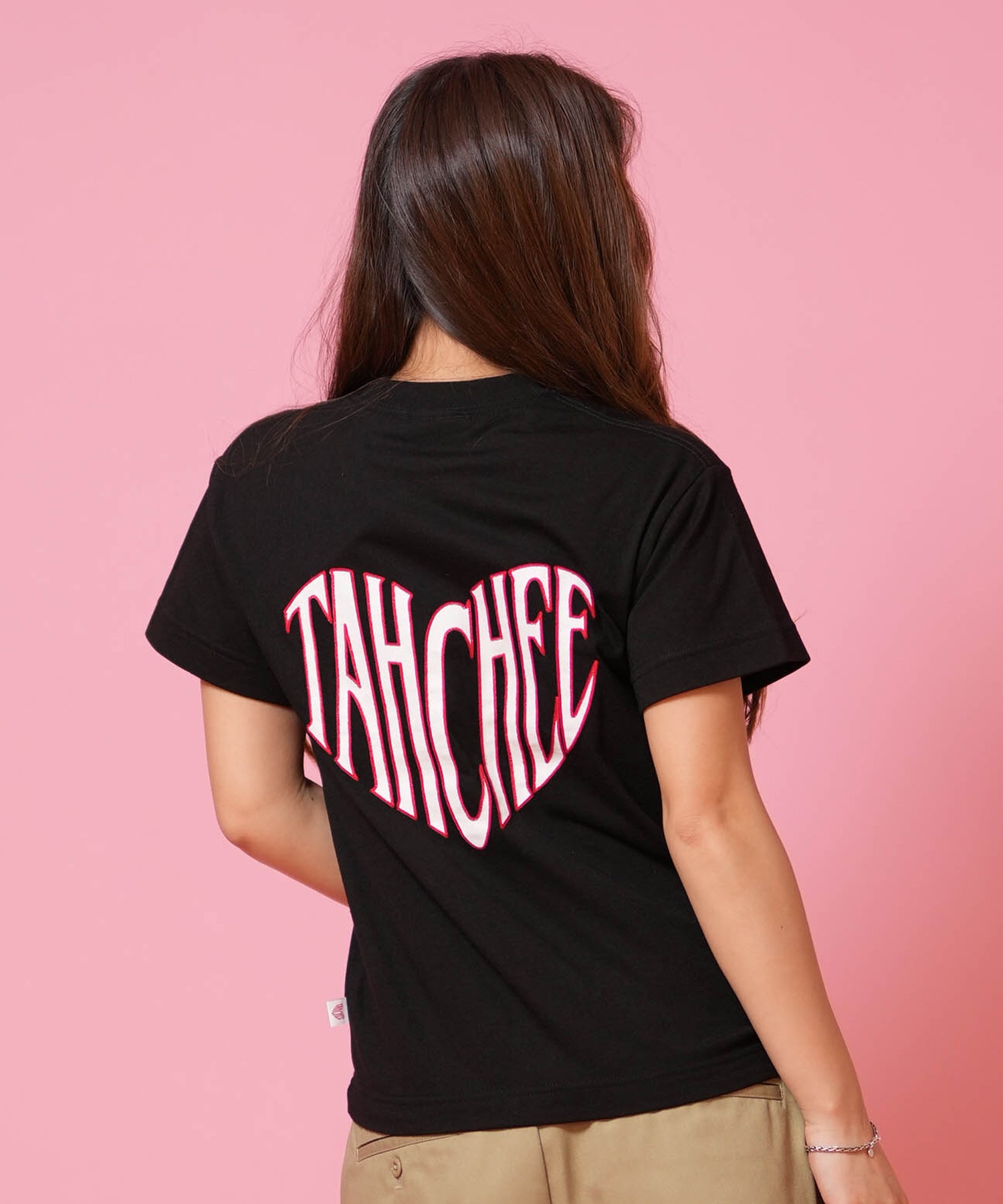 TAHCHEE ターチー 半袖 Tシャツ レディース バックプリント TC260900-01(BLACK-M)