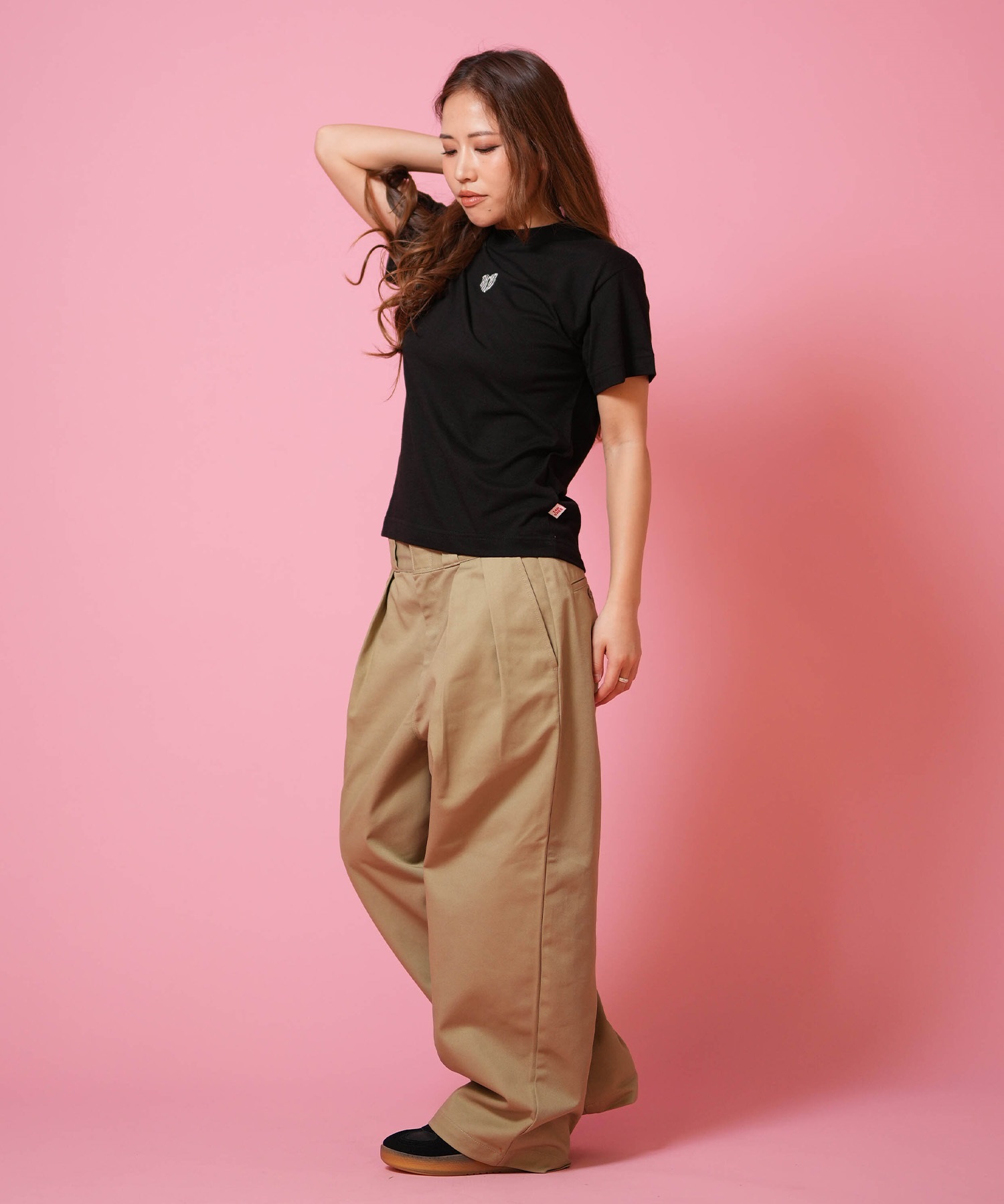 TAHCHEE ターチー 半袖 Tシャツ レディース バックプリント TC260900-01(BLACK-M)