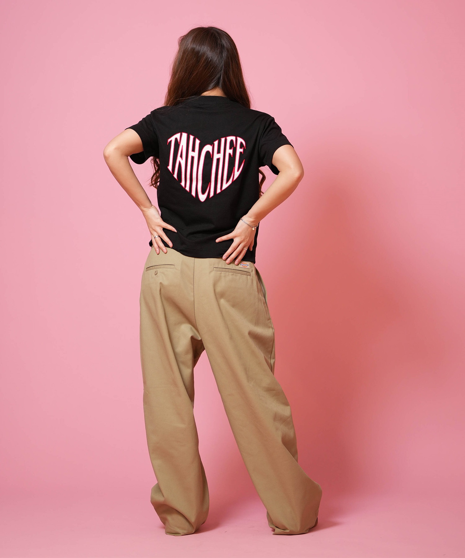 TAHCHEE ターチー 半袖 Tシャツ レディース バックプリント TC260900-01(BLACK-M)