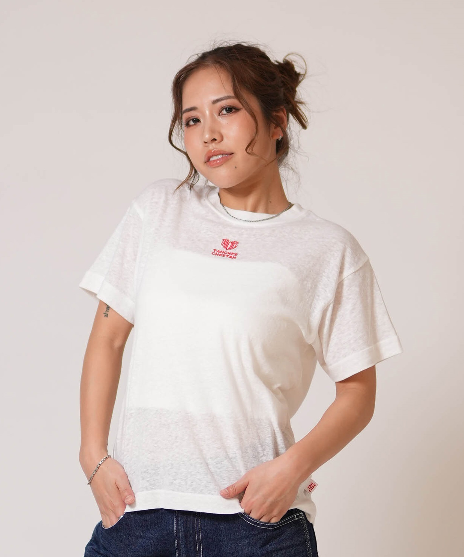 TAHCHEE ターチー 半袖 Tシャツ レディース プリントTEE TC260900-02(WHTA-M)