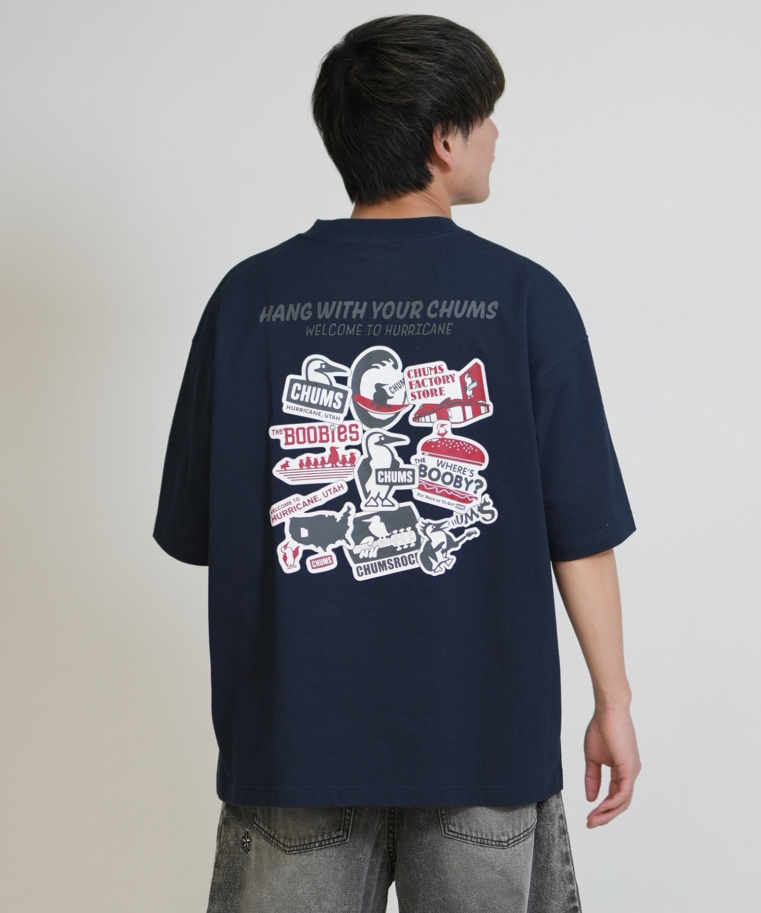 CHUMS チャムス 半袖 Tシャツ メンズ バックプリント CH01-2824 ムラサキスポーツ限定 8