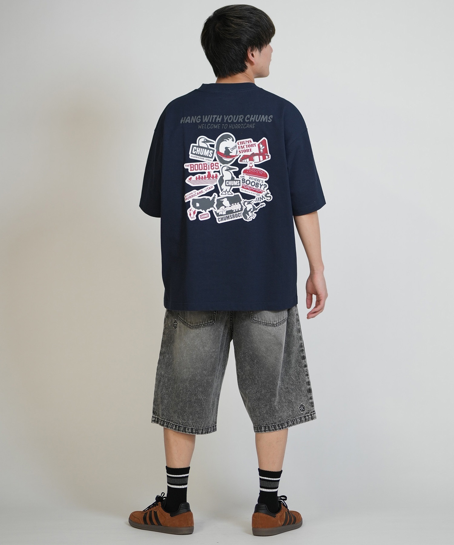CHUMS チャムス 半袖 Tシャツ メンズ バックプリント CH01-2824 ムラサキスポーツ限定 20