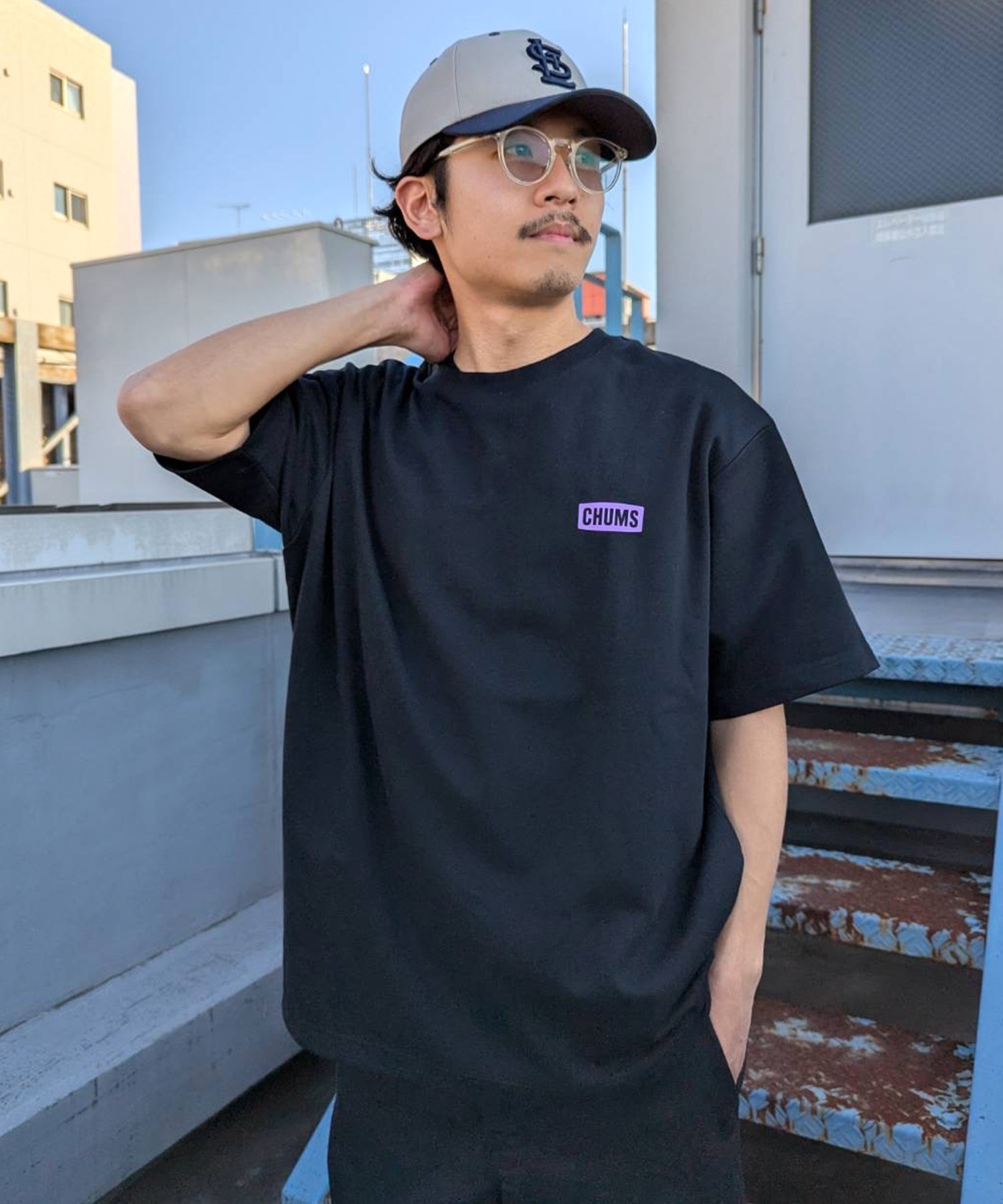CHUMS チャムス 半袖 Tシャツ メンズ バックプリント CH01-2825 ムラサキスポーツ限定 2