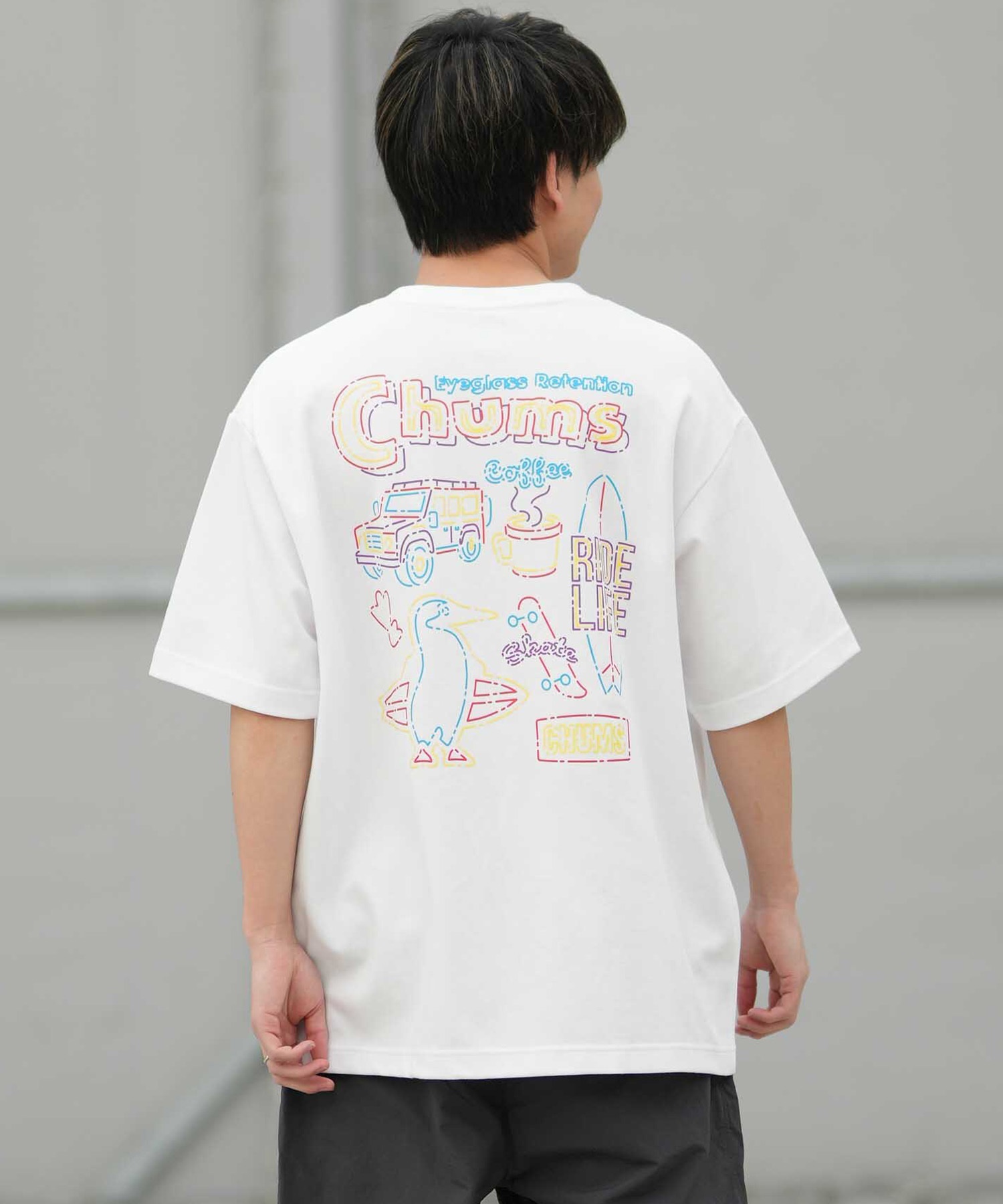 CHUMS チャムス 半袖 Tシャツ メンズ バックプリント CH01-2825 ムラサキスポーツ限定 4