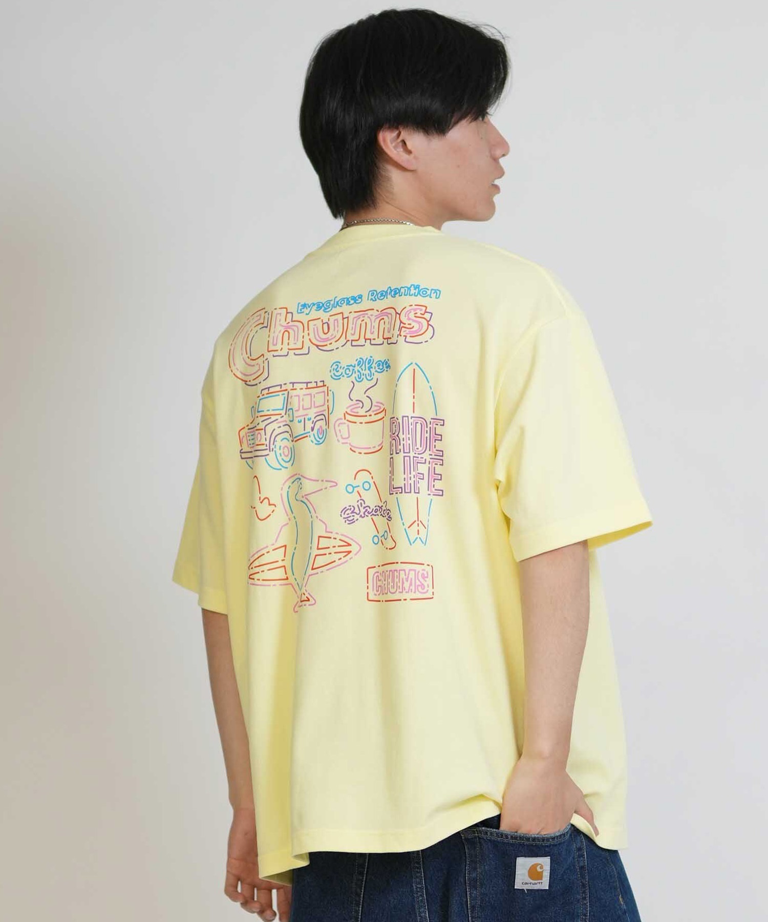 CHUMS チャムス 半袖 Tシャツ メンズ バックプリント CH01-2825 ムラサキスポーツ限定 6