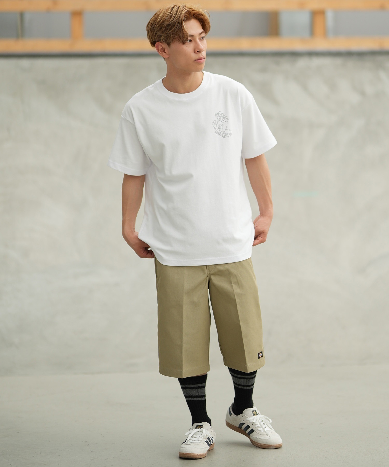 Dickies ディッキーズ ハーフパンツ ショートパンツ メンズ ワンポイント シンプル 42283(KHK-28inch)