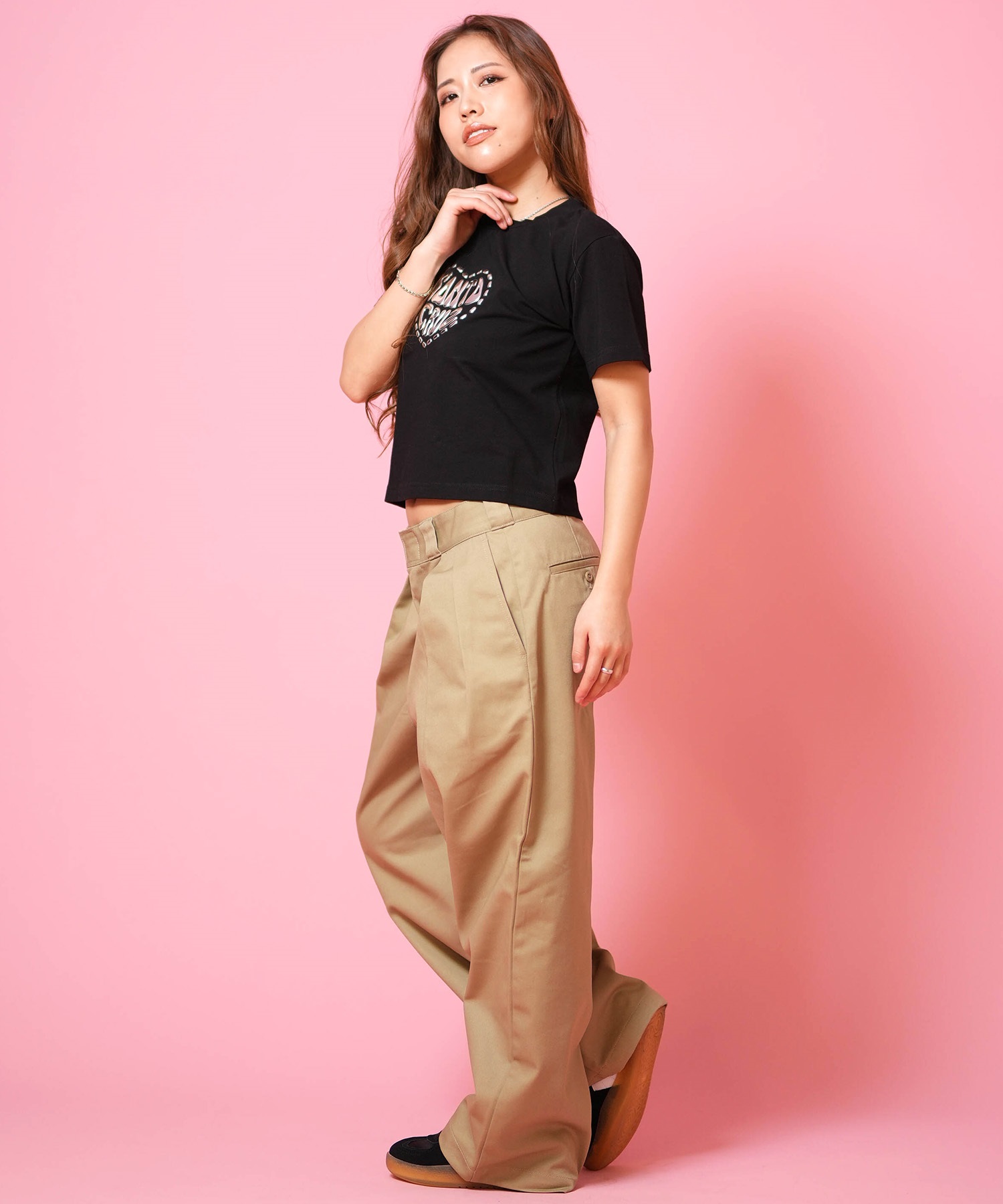 Dickies ディッキーズ ロングパンツ レディース ツータック バギー
